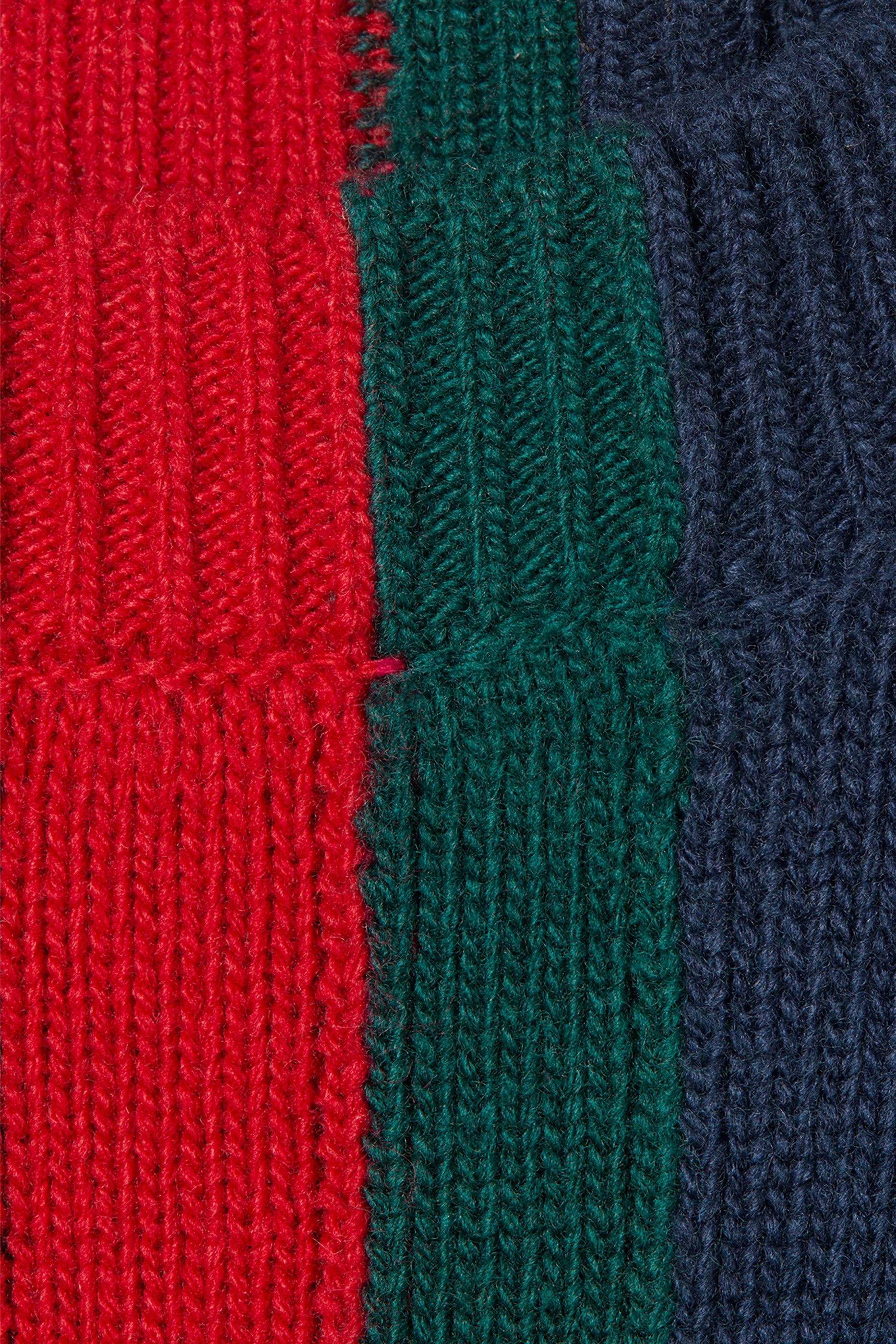 Web Intarsia Fine Knit Wool Sweater