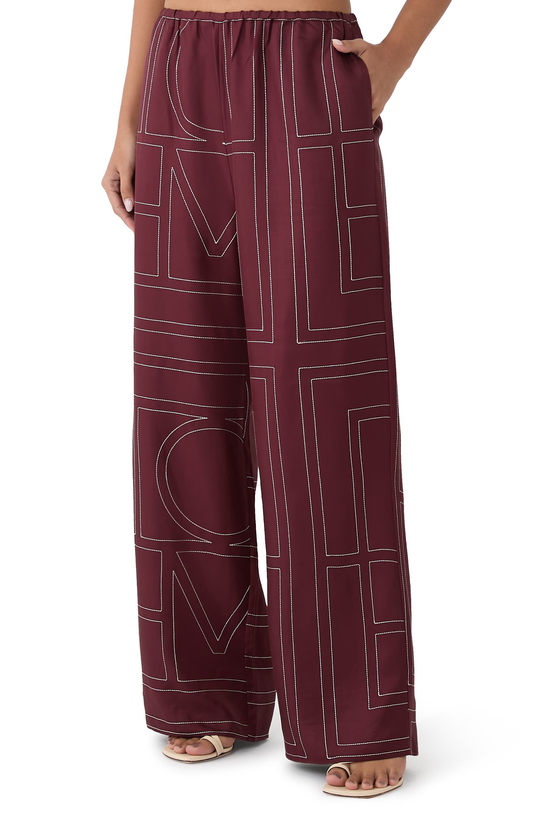 Monogram Silk PJ Bottoms