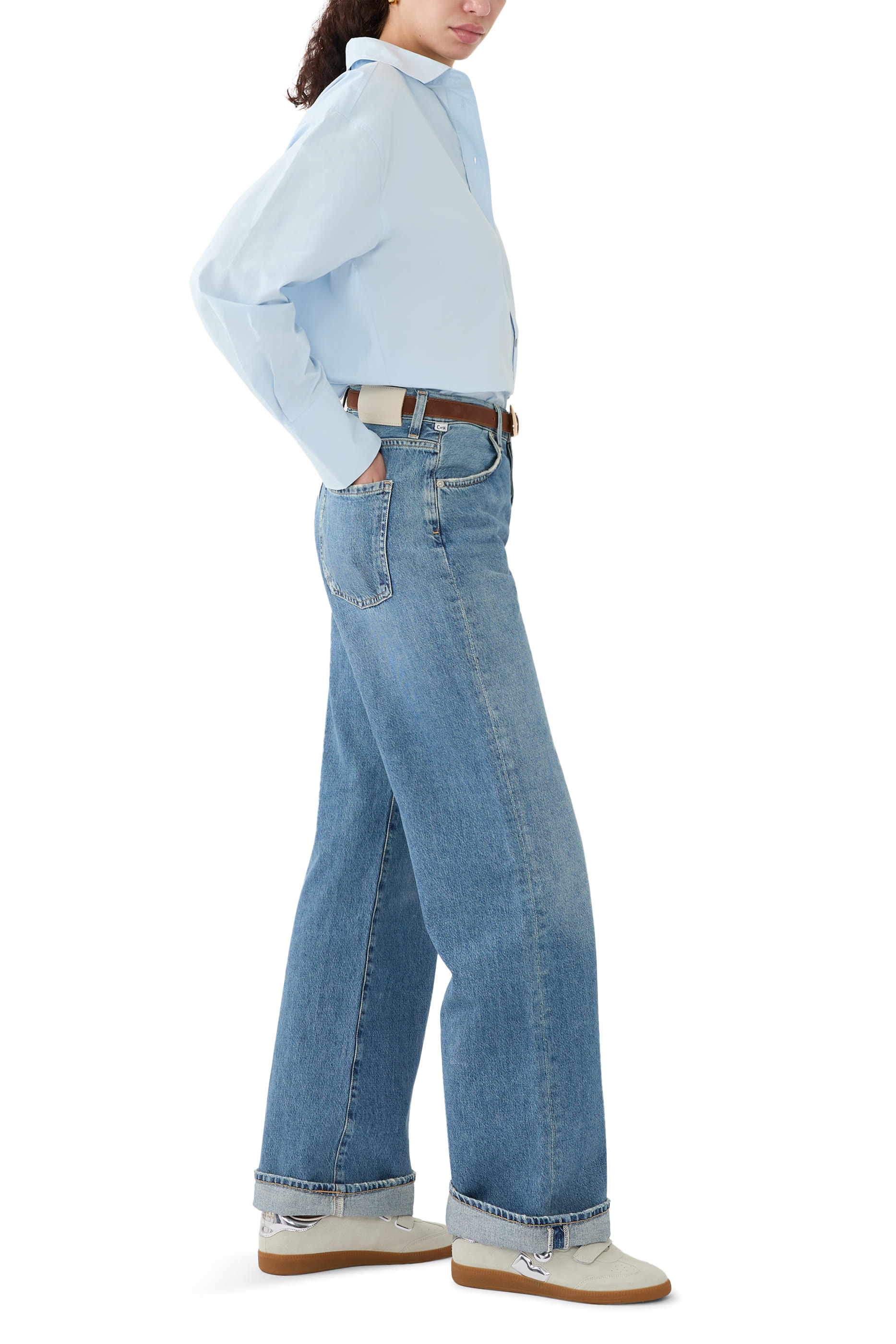 Beth Low-Top Suede Calfskin Leather Sneakers