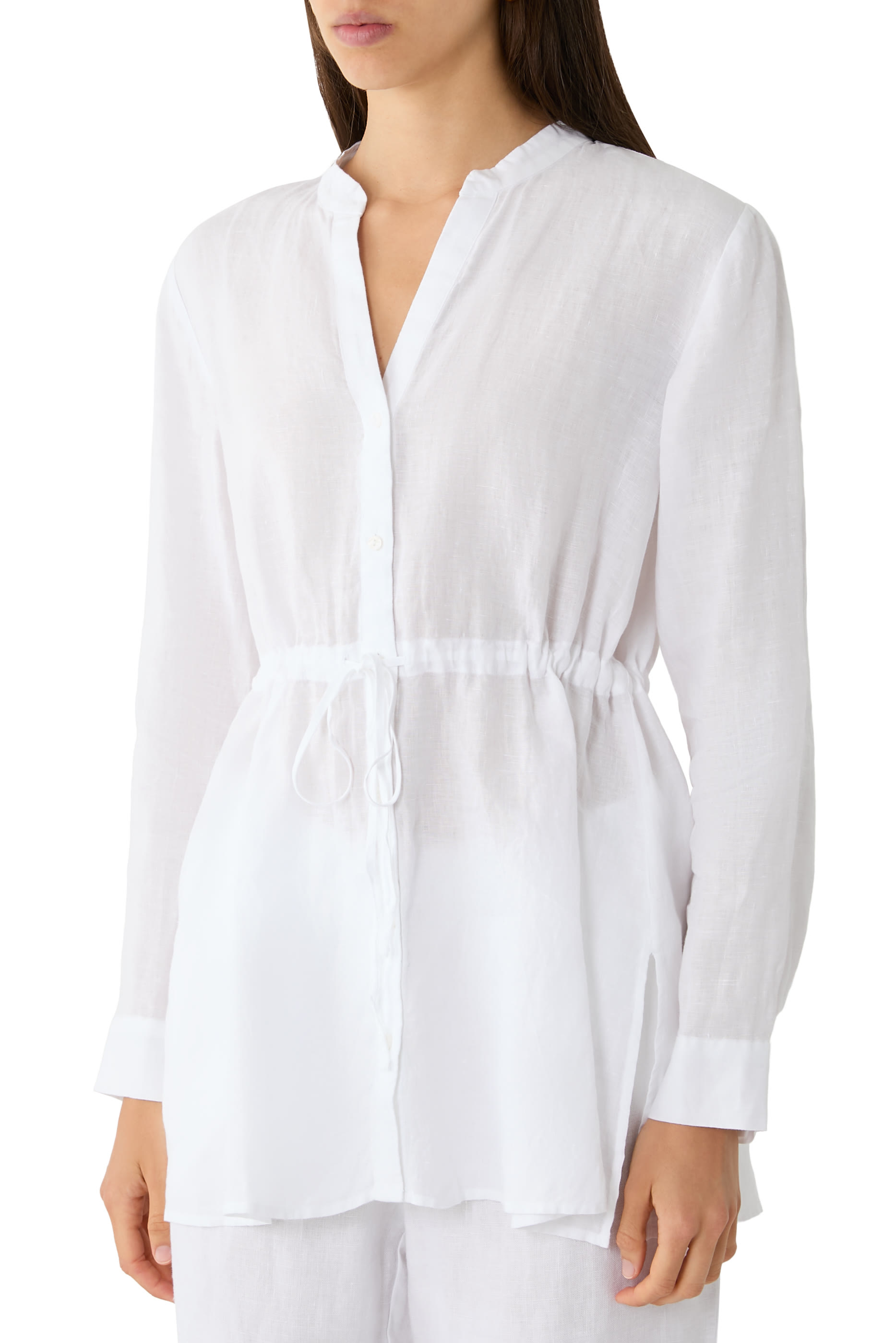 Collar Drawstring Shirt