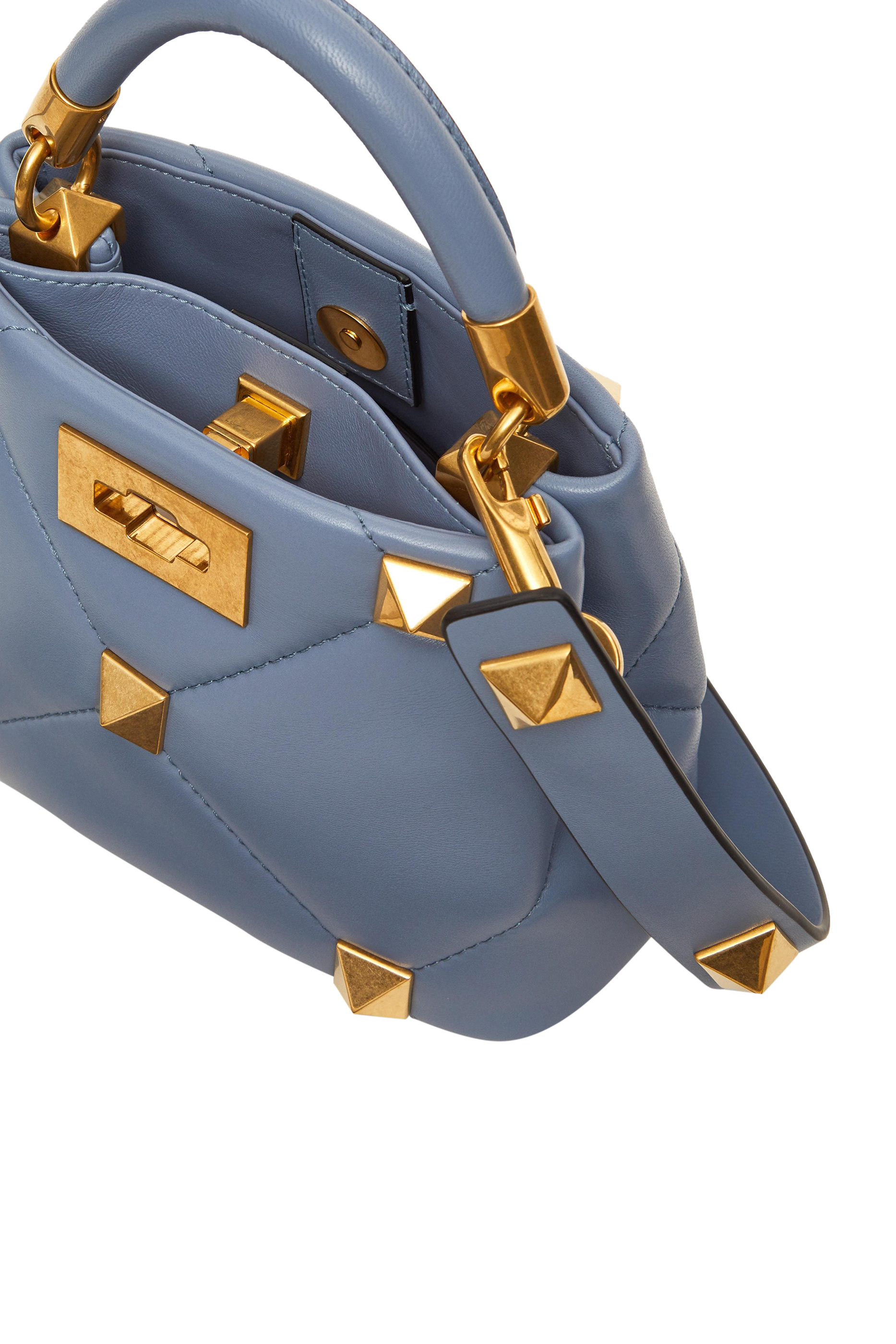  Roman Stud Small Top-Handle Bag