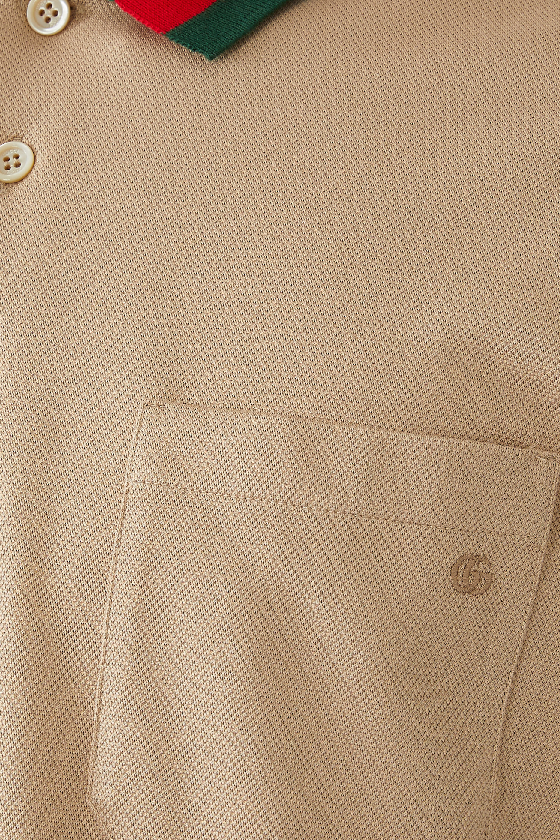 Webbed Collar Polo Shirt