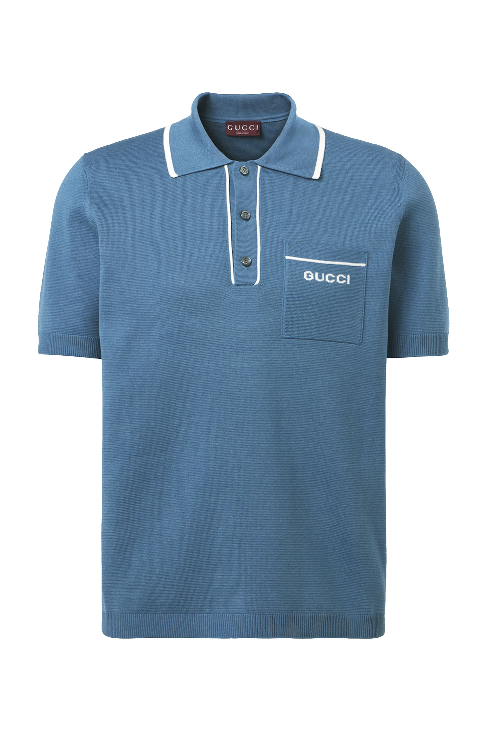 Silk Cotton Knit Polo Shirt