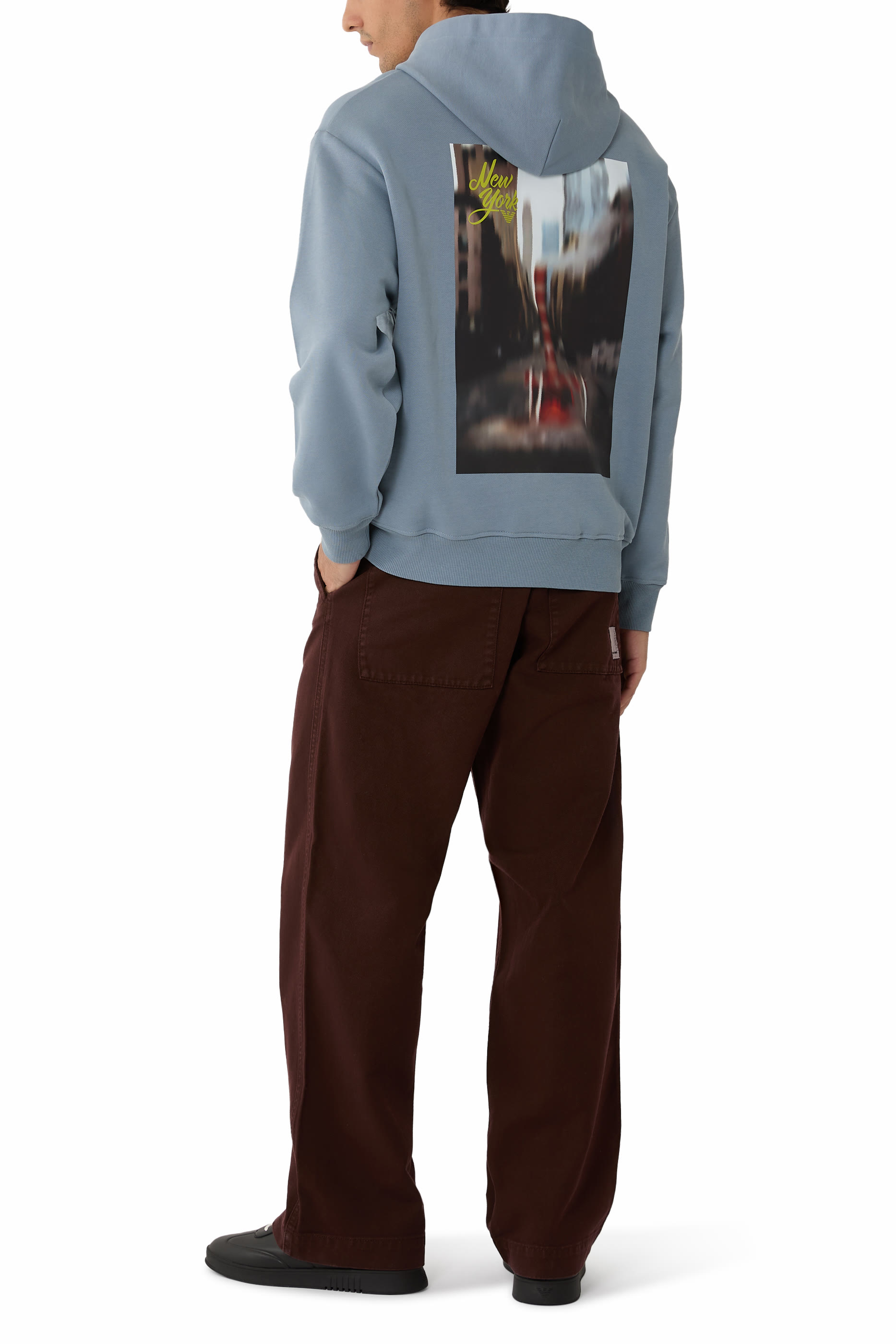 Logo Graphic Back Hoodie Sweatshirt