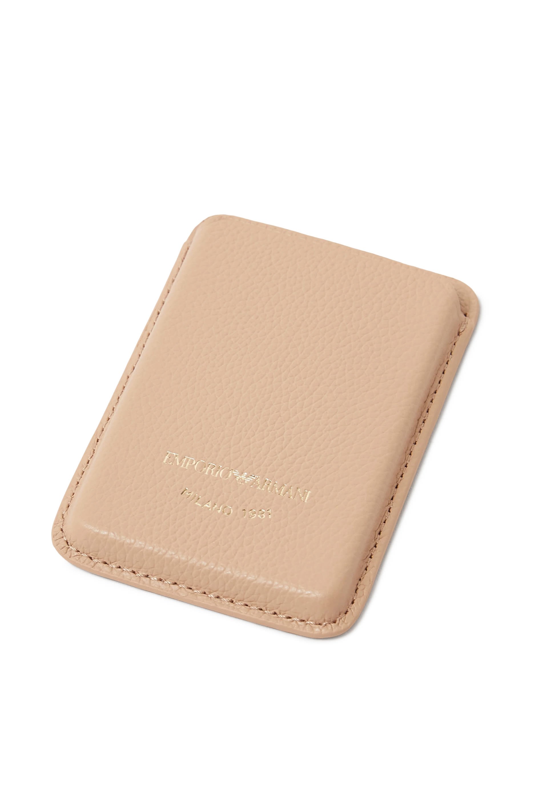 Grained Leather Phone & Card Holder