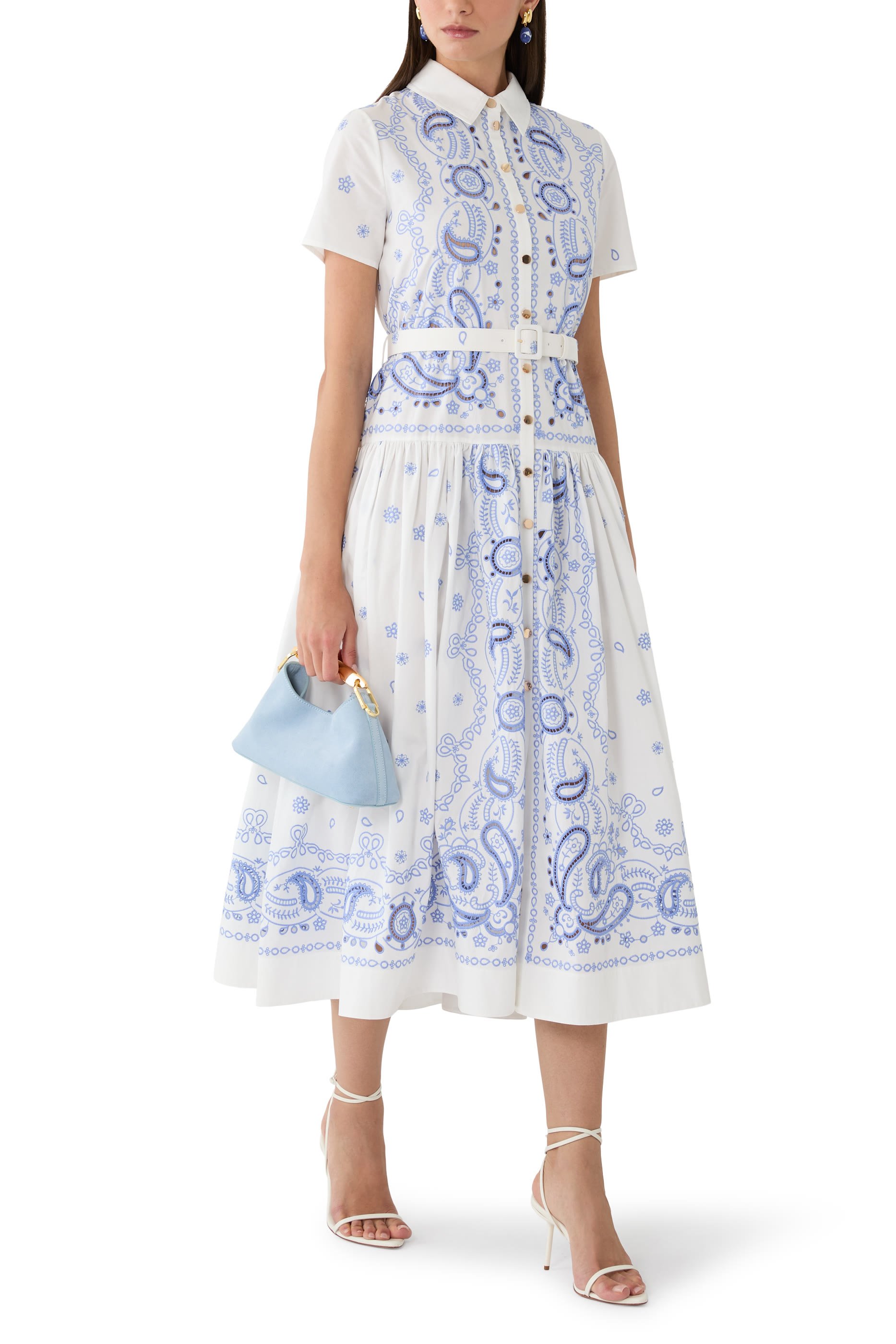 Embroidered Midi Dress