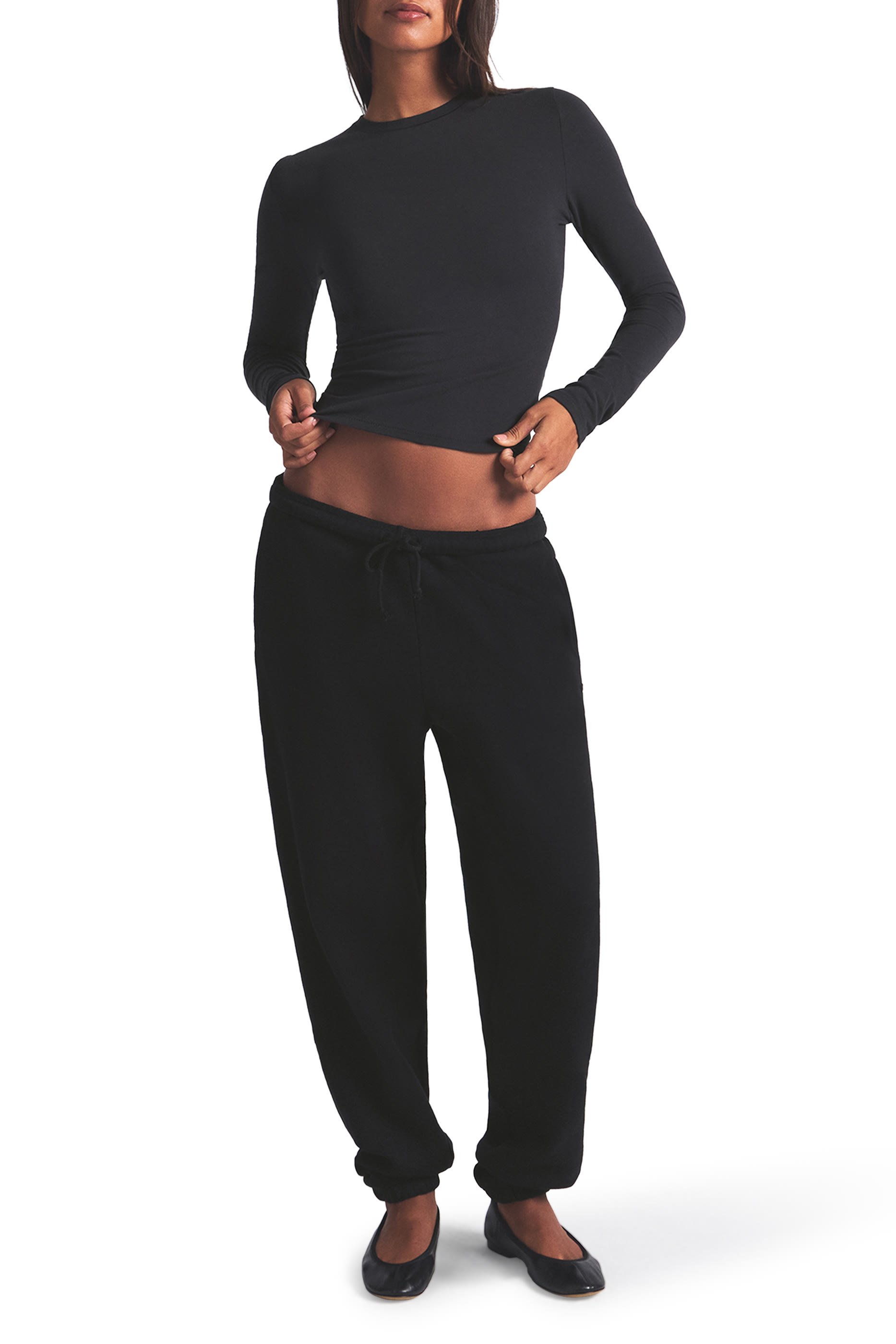  Cotton Jersey Long Sleeve T-Shirt