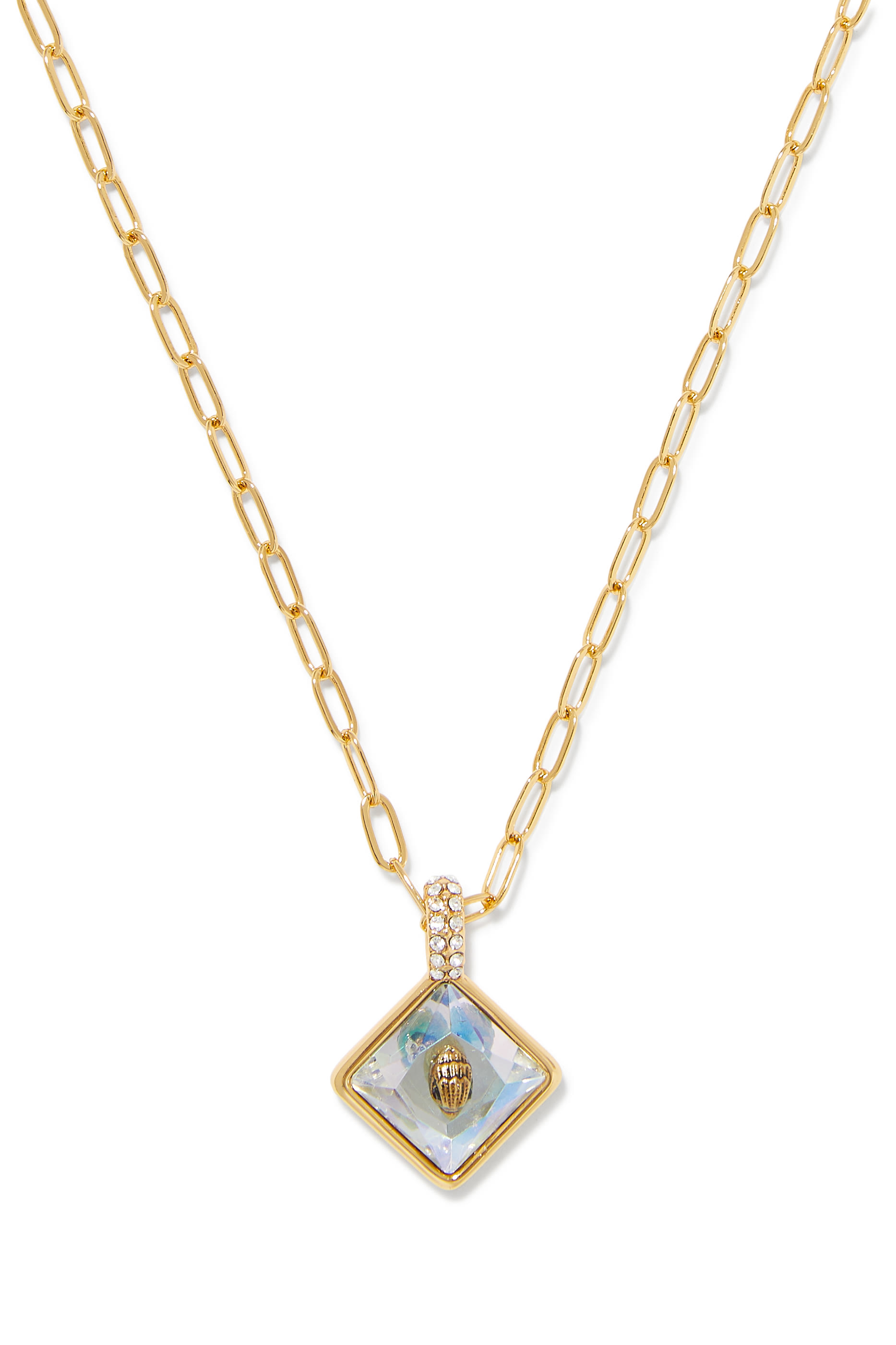 Square Eagle Pendant Necklace