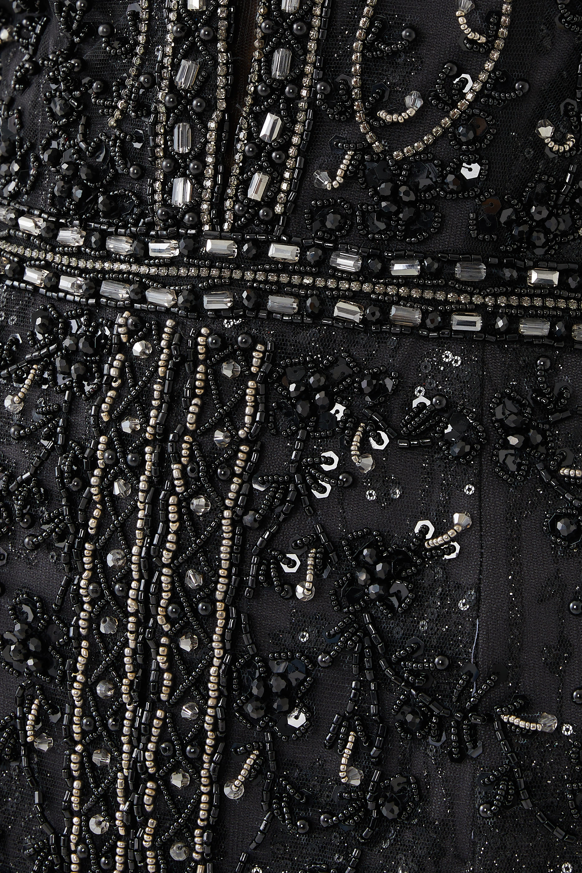 Feather & Crystal-embellished Maxi Dress