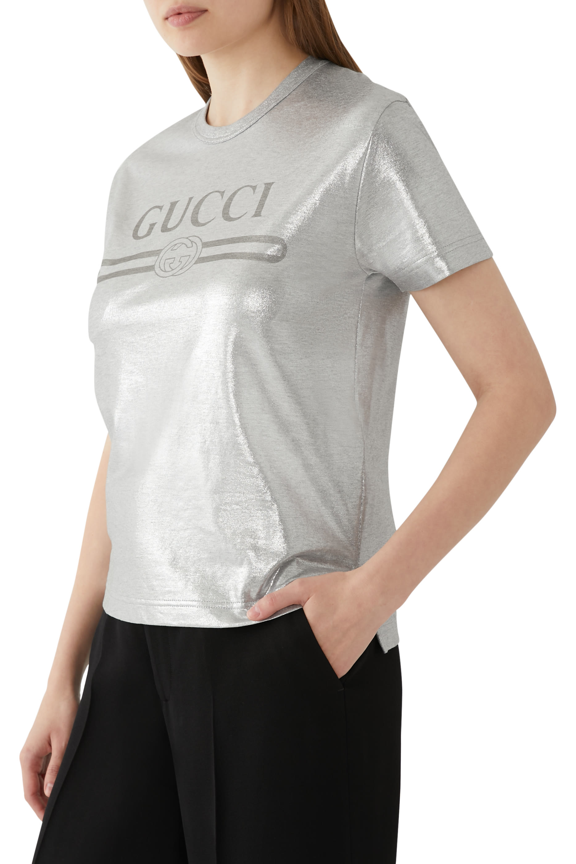 Printed Laminated Cotton T-Shirt