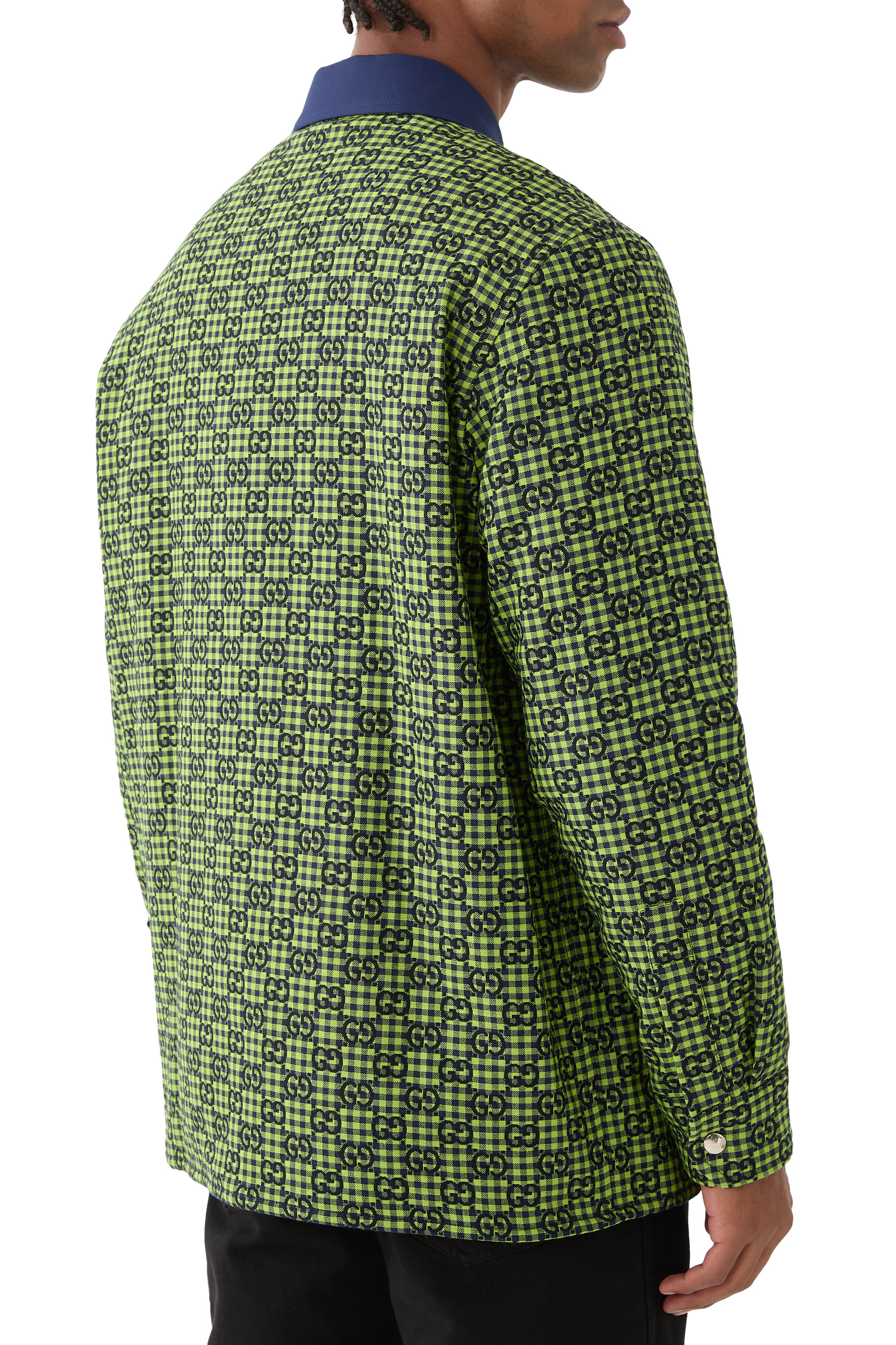 GG Gingham Cotton Wool Jacket