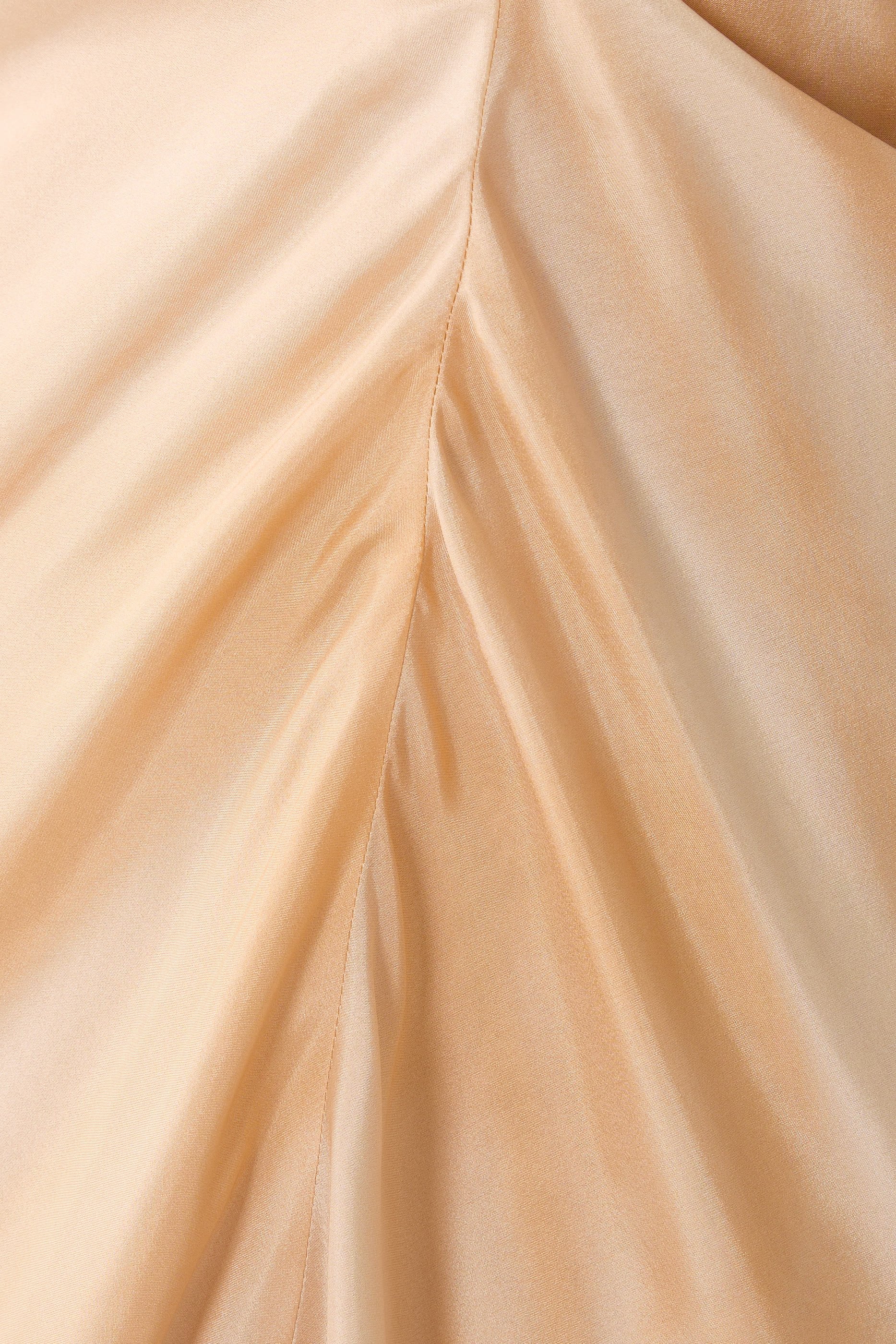 Faded-Print Pongee Silk Dress