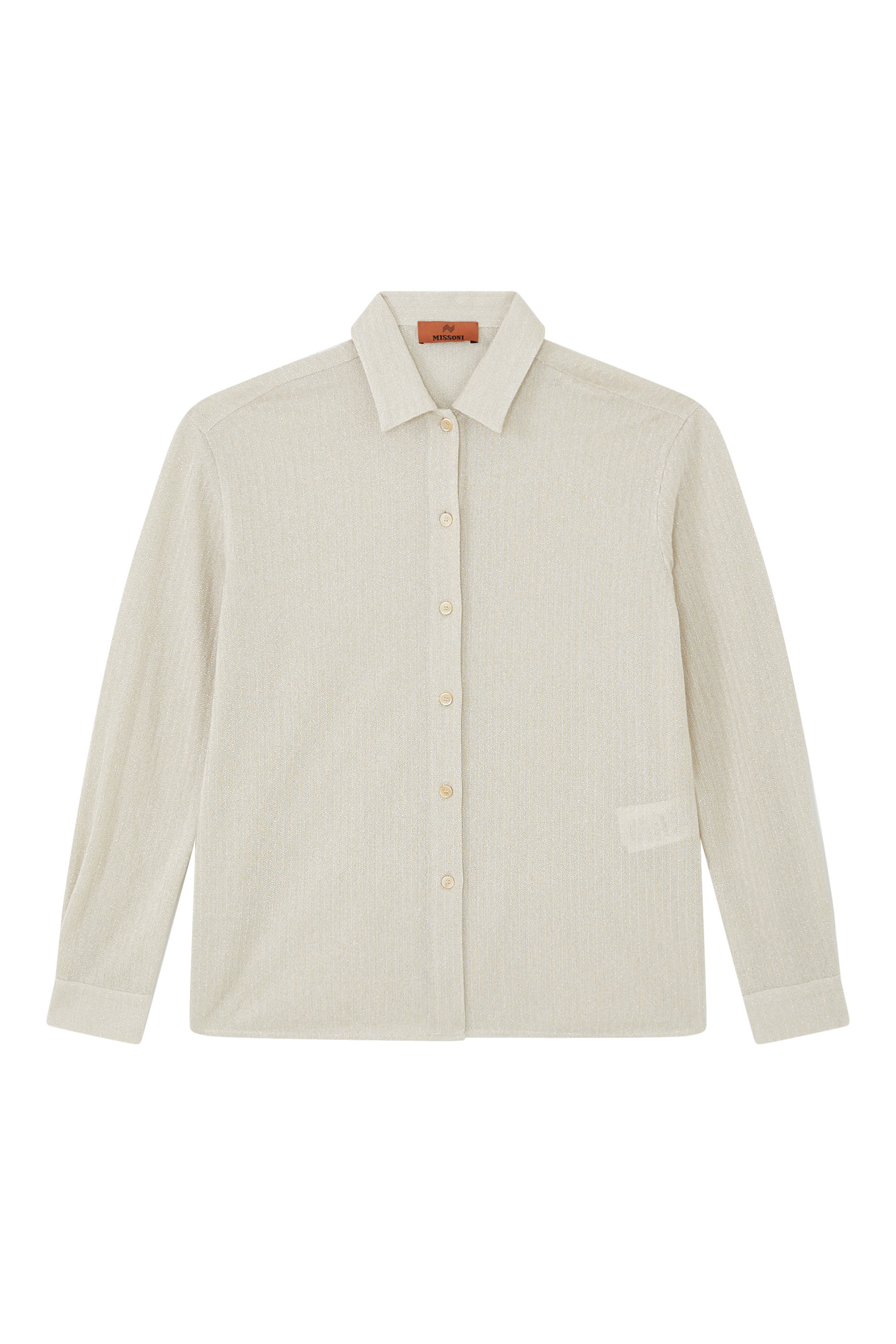 Essentials Raschel Lame Long Sleeve Shirt