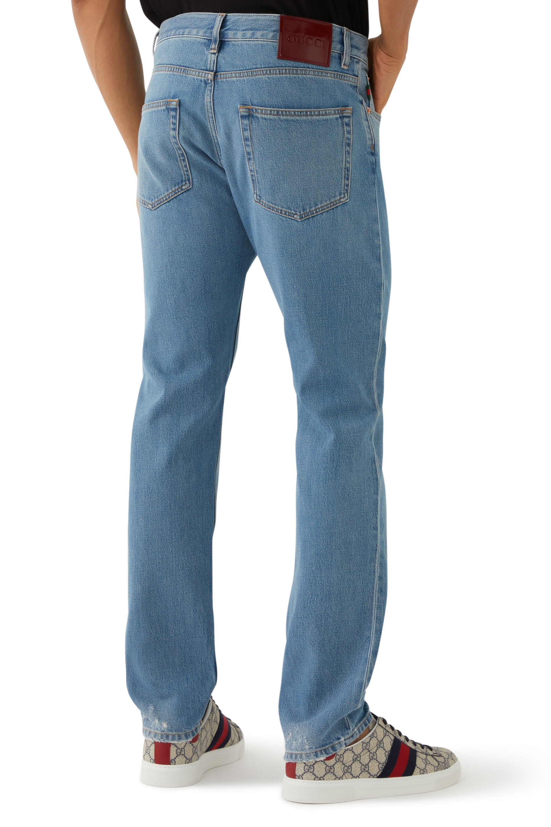 Denim Trousers with Web