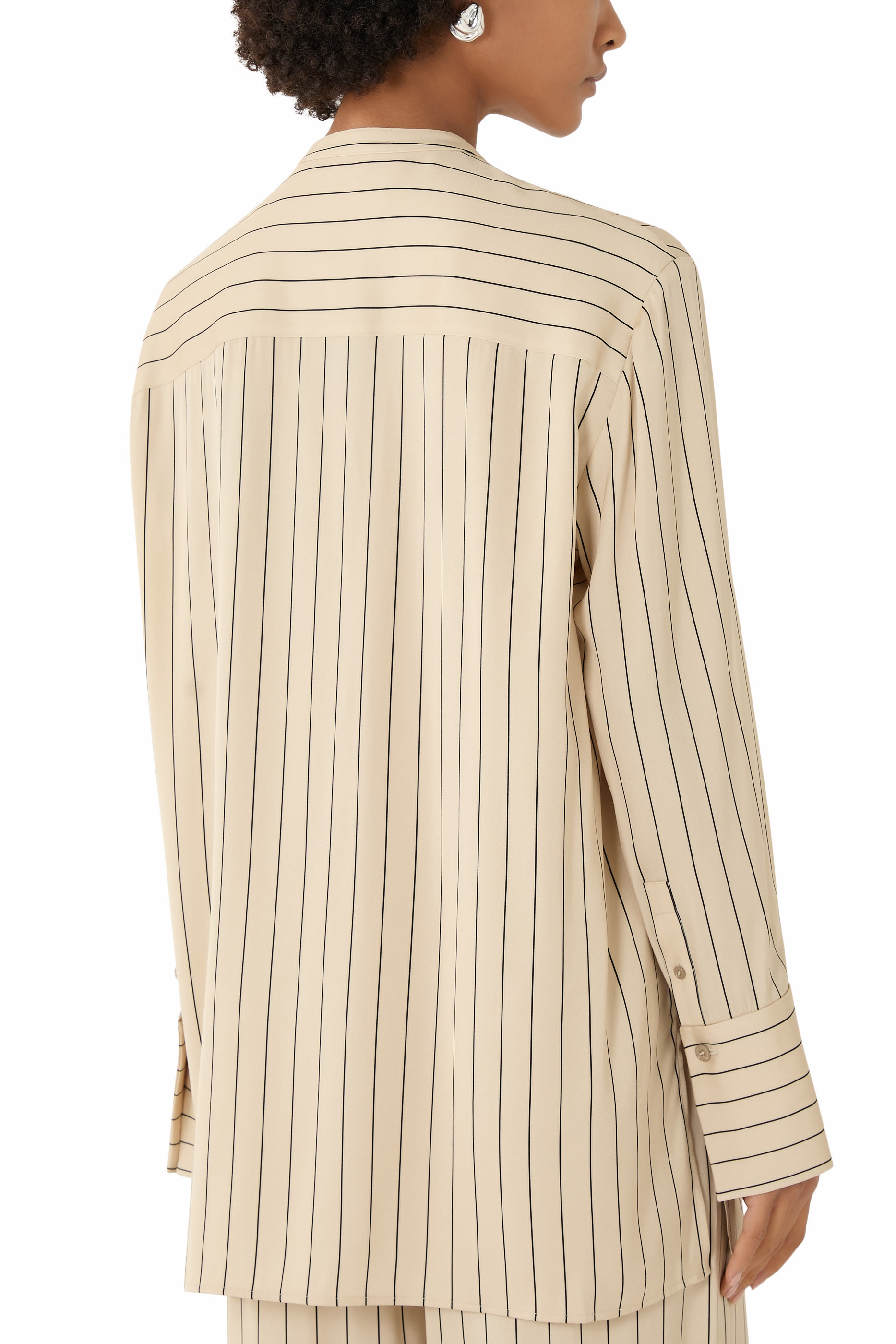 Athena Geometric Print Silk Blouse