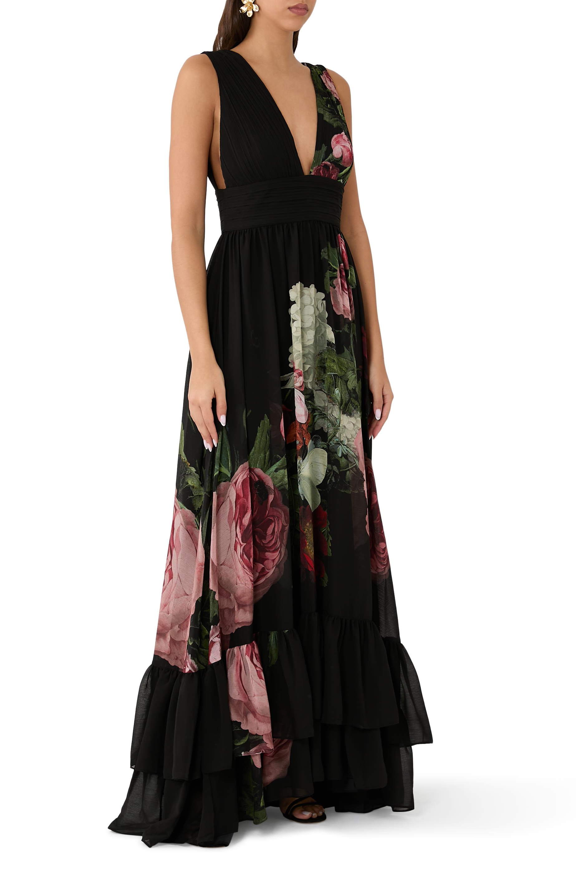 Roya Gown with Detachable Cape