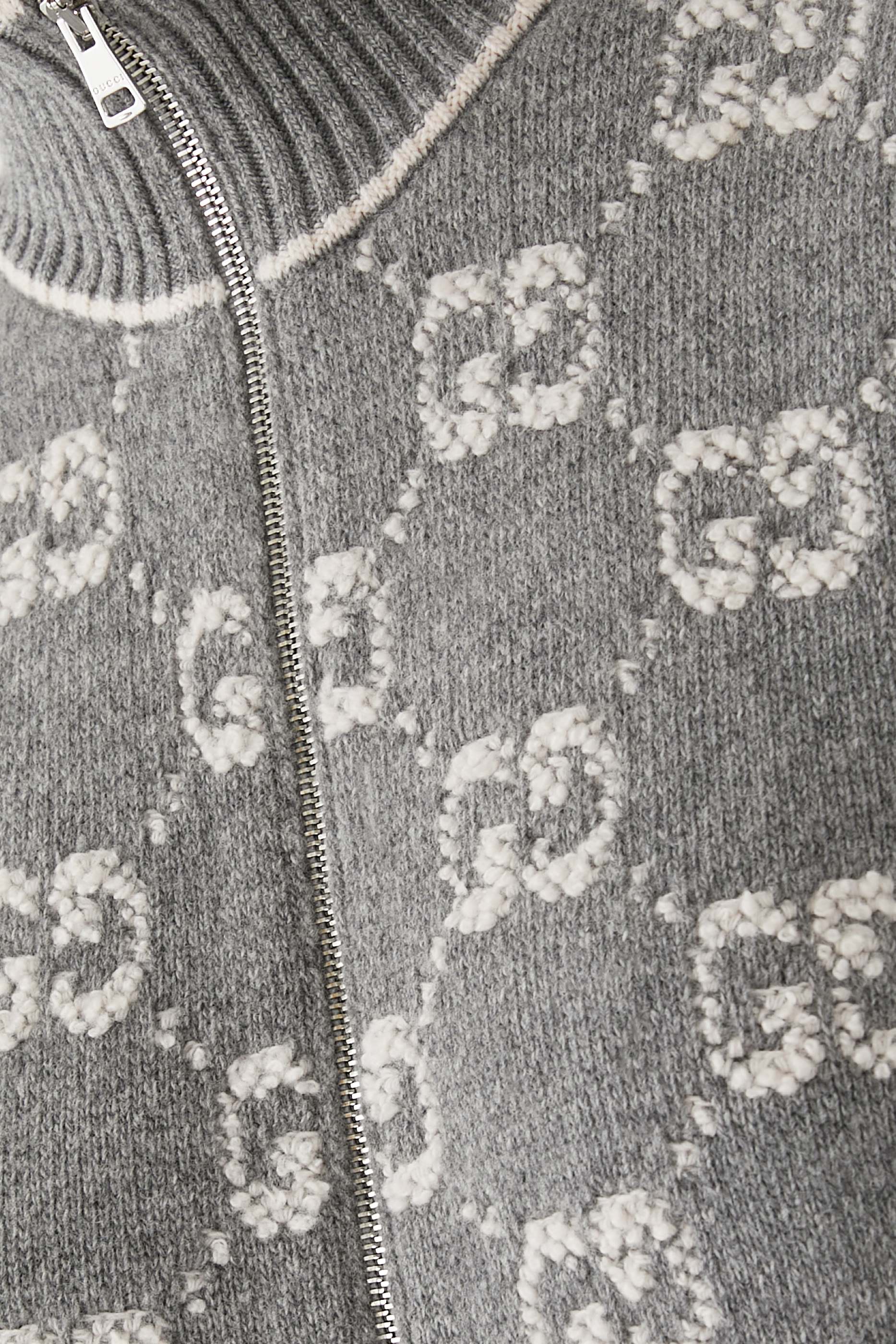 GG Boucl&eacute; Stitch Jacquard Cardigan