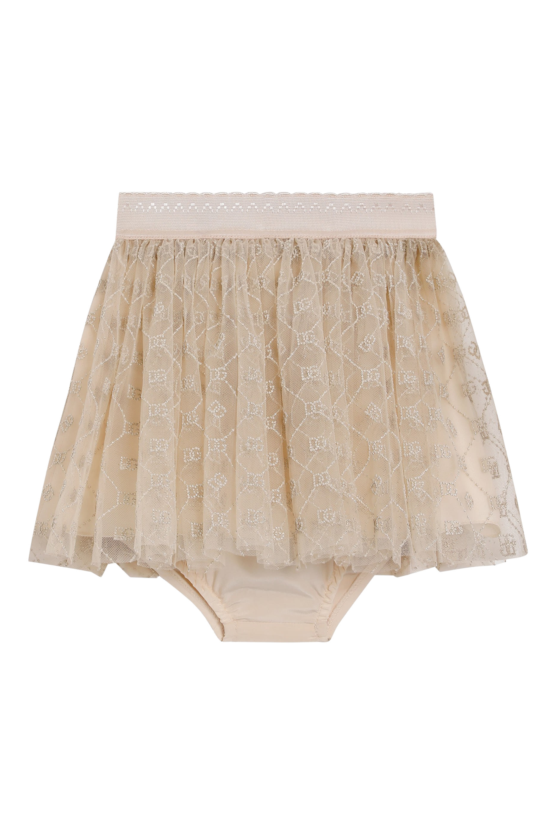 Kids Embroidered DG Tulle Skirt