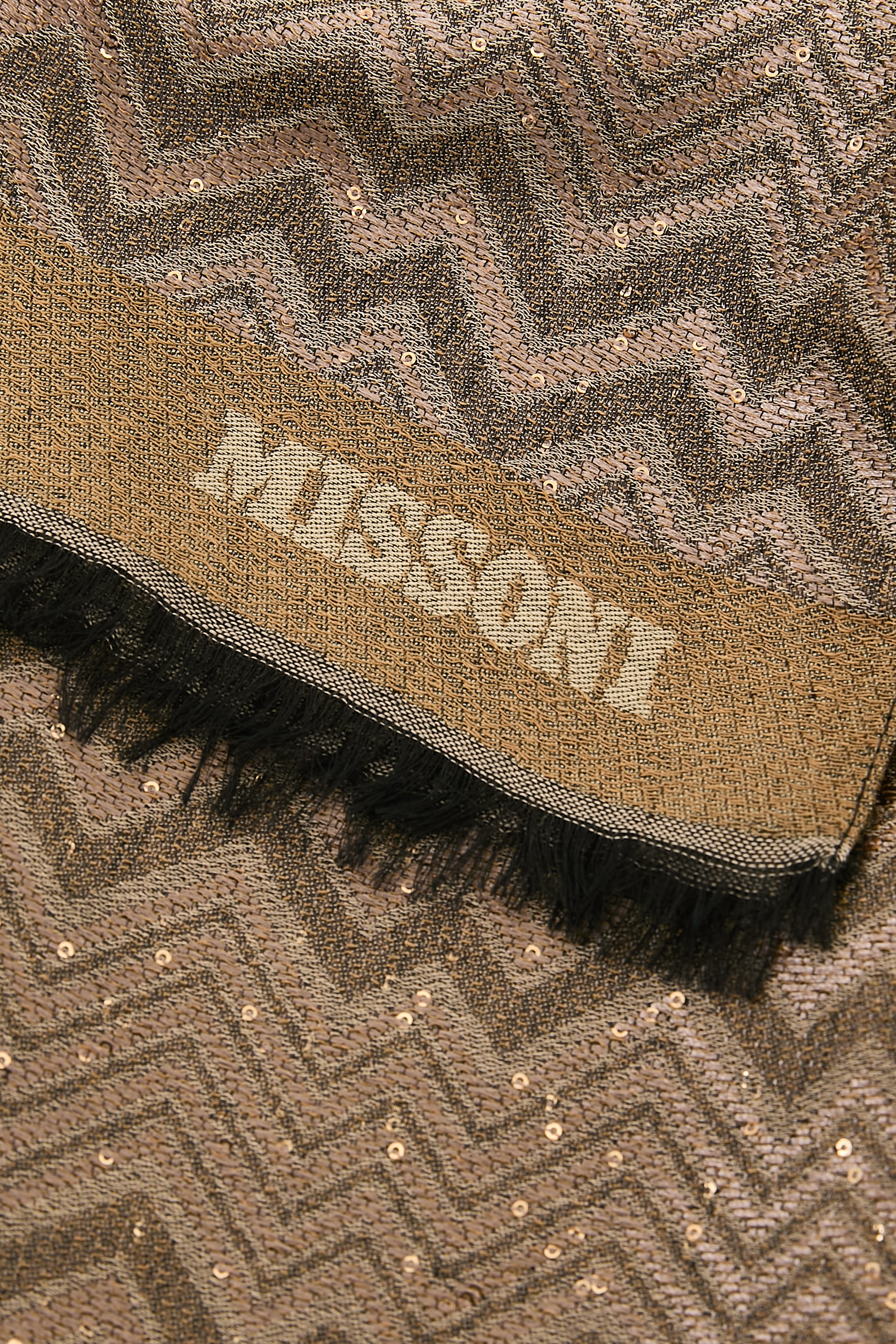 Zig Zag Sequinned Scarf 