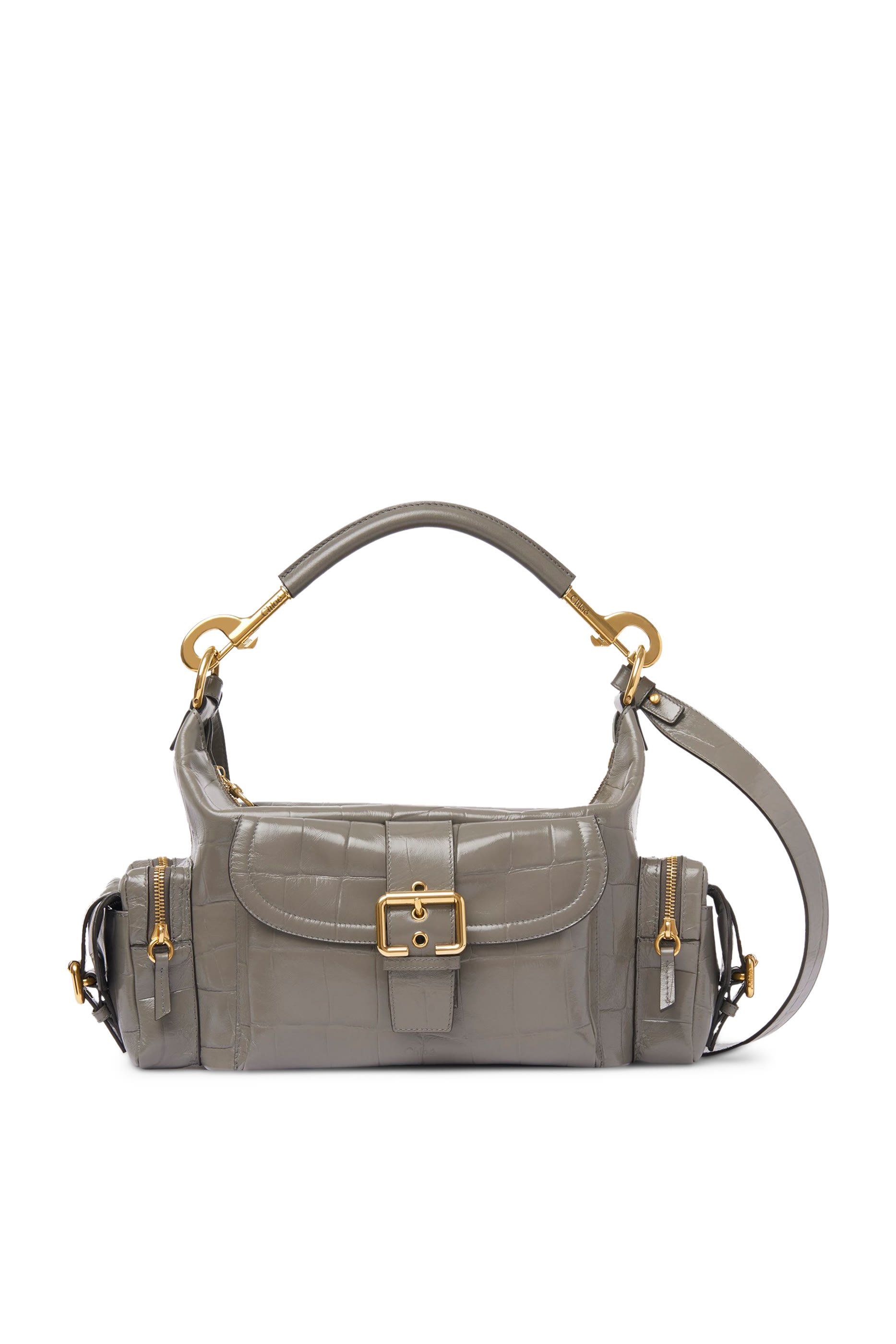 Croco-Effect Camera Bag