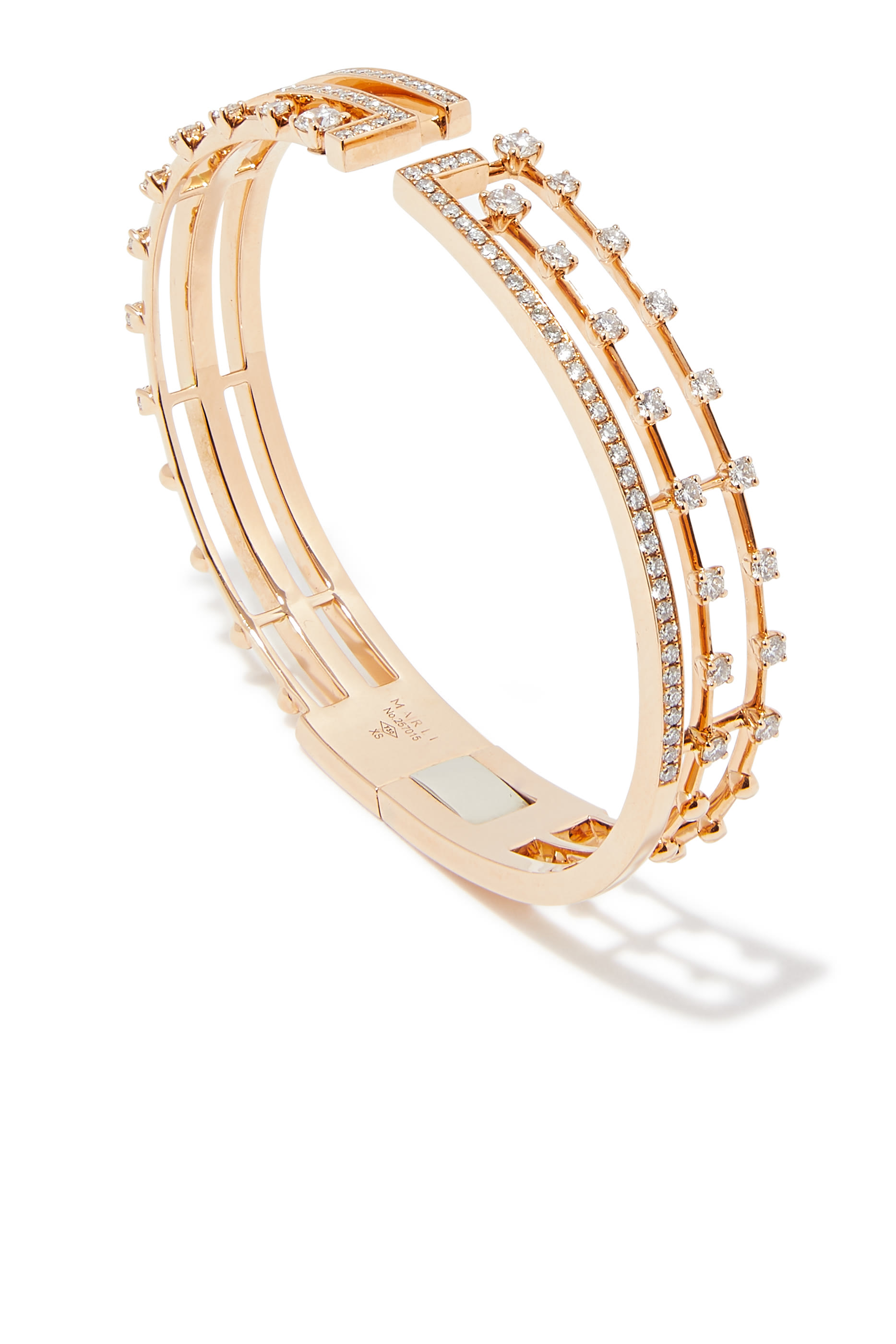 Avenues Bangle, 18k Rose Gold with Diamonds