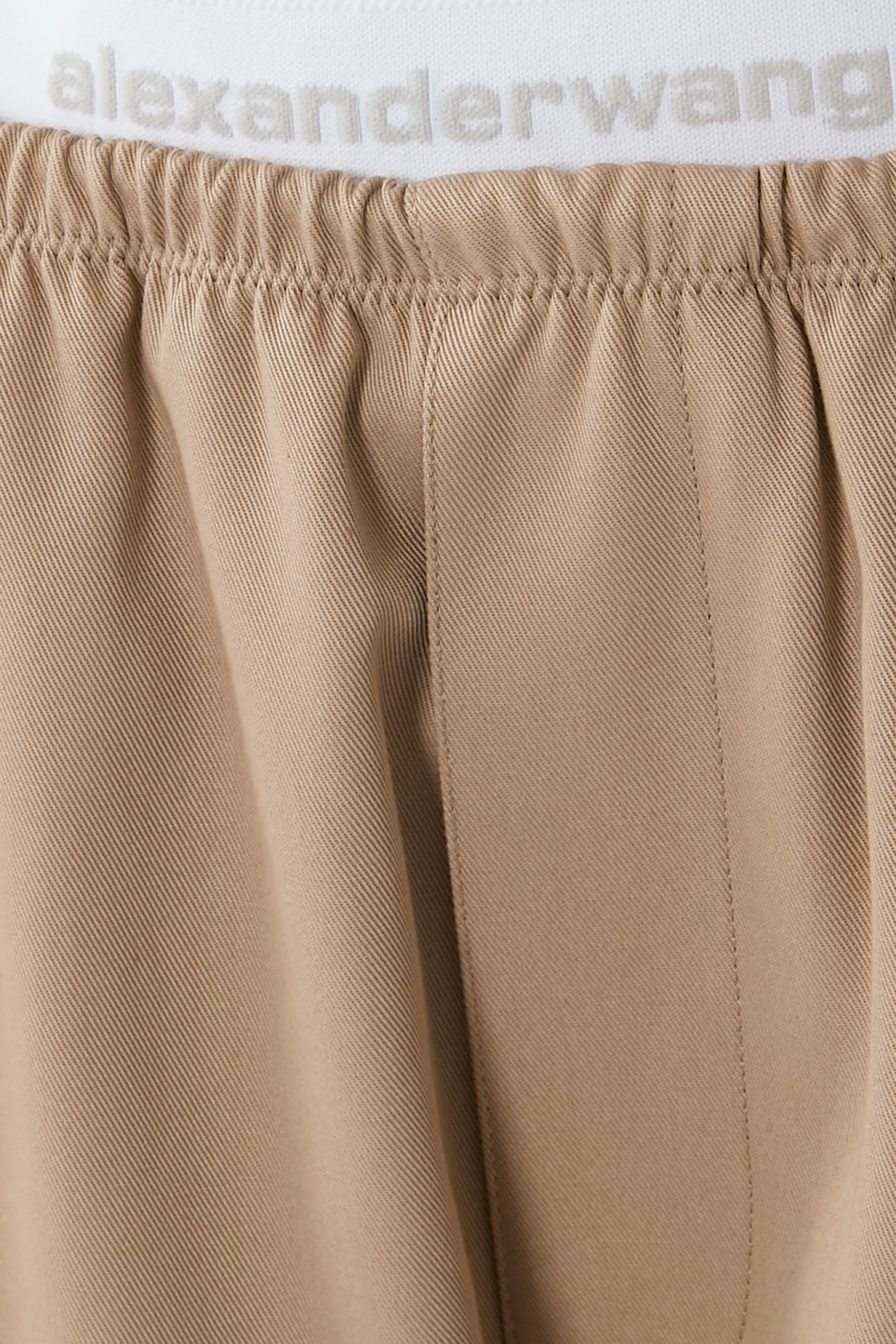 Mid-Rise Track Pants in Cotton Twill