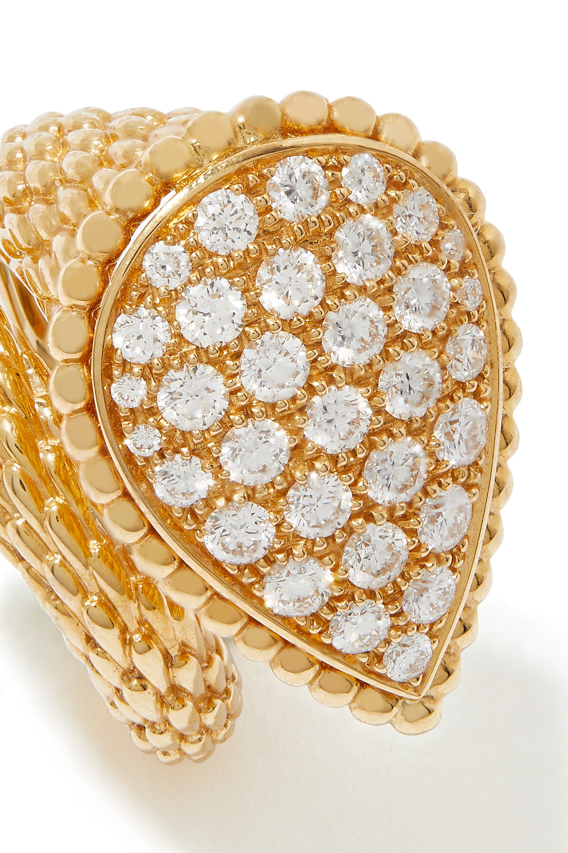 Serpent Boh&egrave;me Large Ring, 18k Yellow Gold & Diamonds