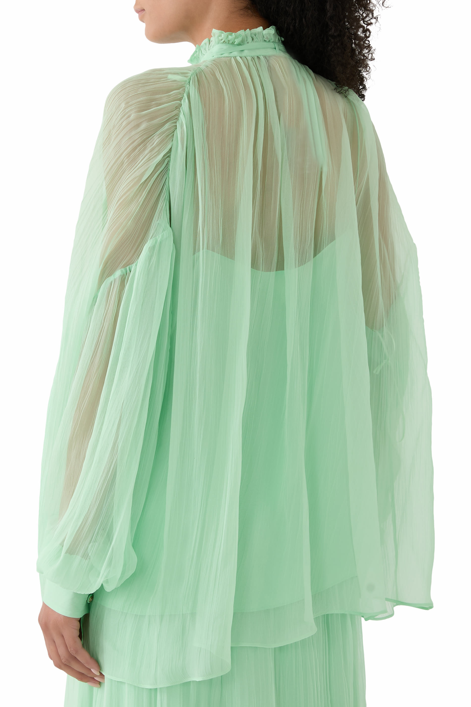 Silk Chiffon Creponne Top