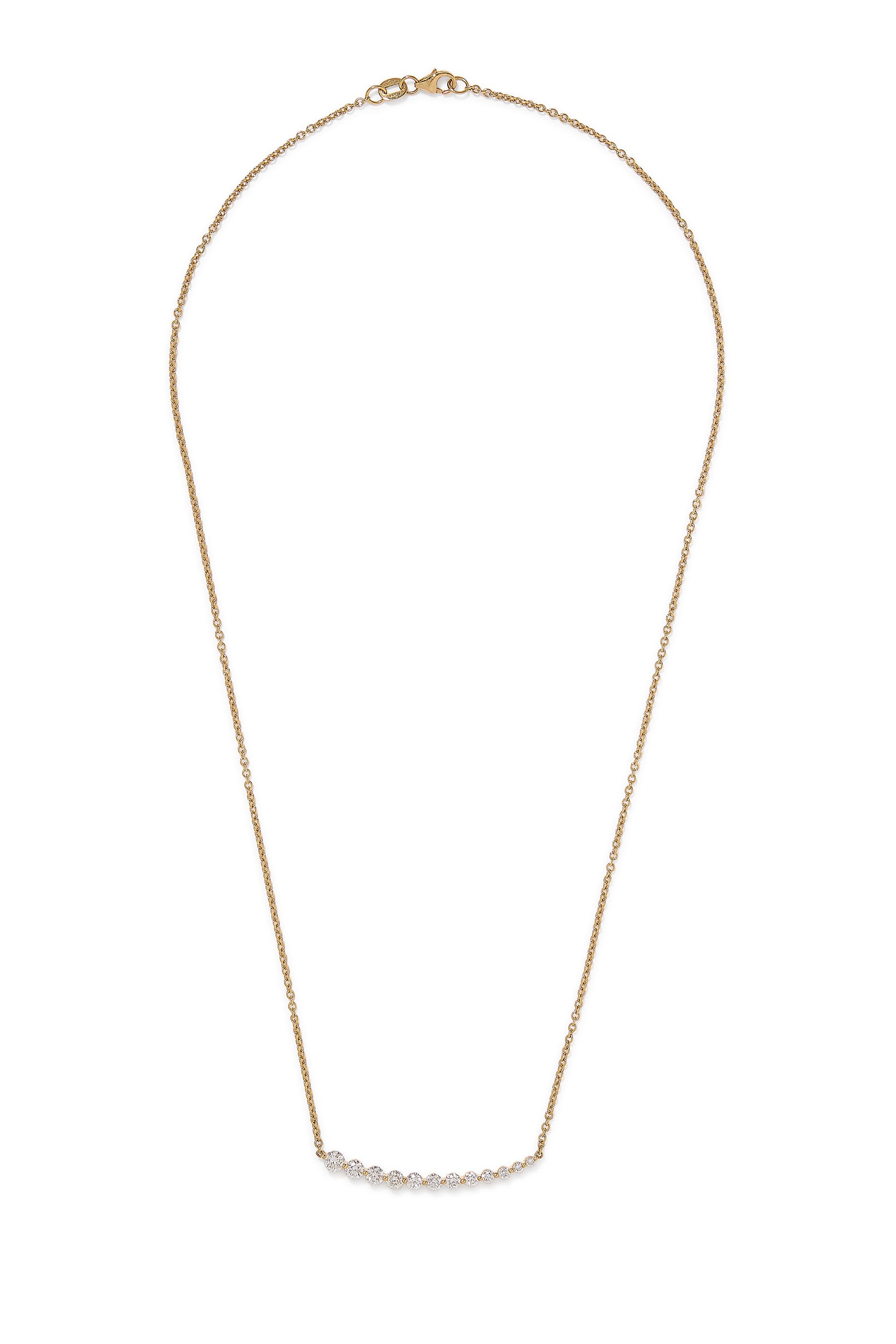 Graduated Diamond Necklace, 18k Yellow Gold & Diamonds
