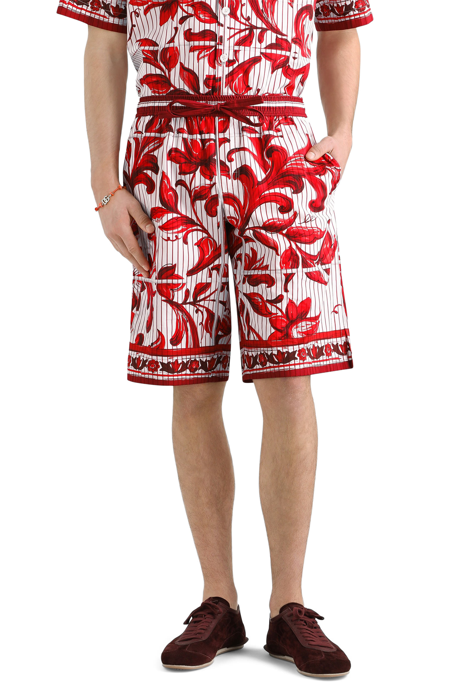 Majolica-Print Poplin Vanity Bermuda Shorts
