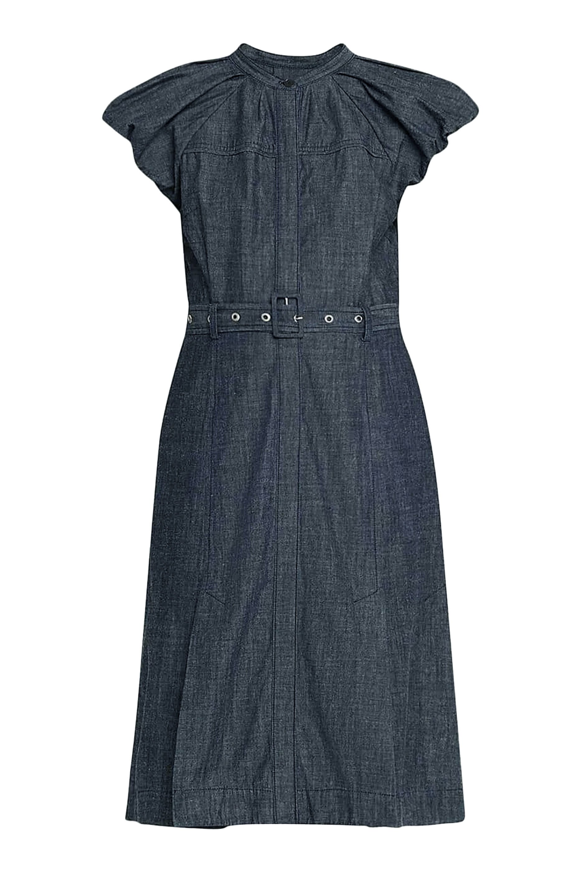 Denim Puff Sleeves Dress