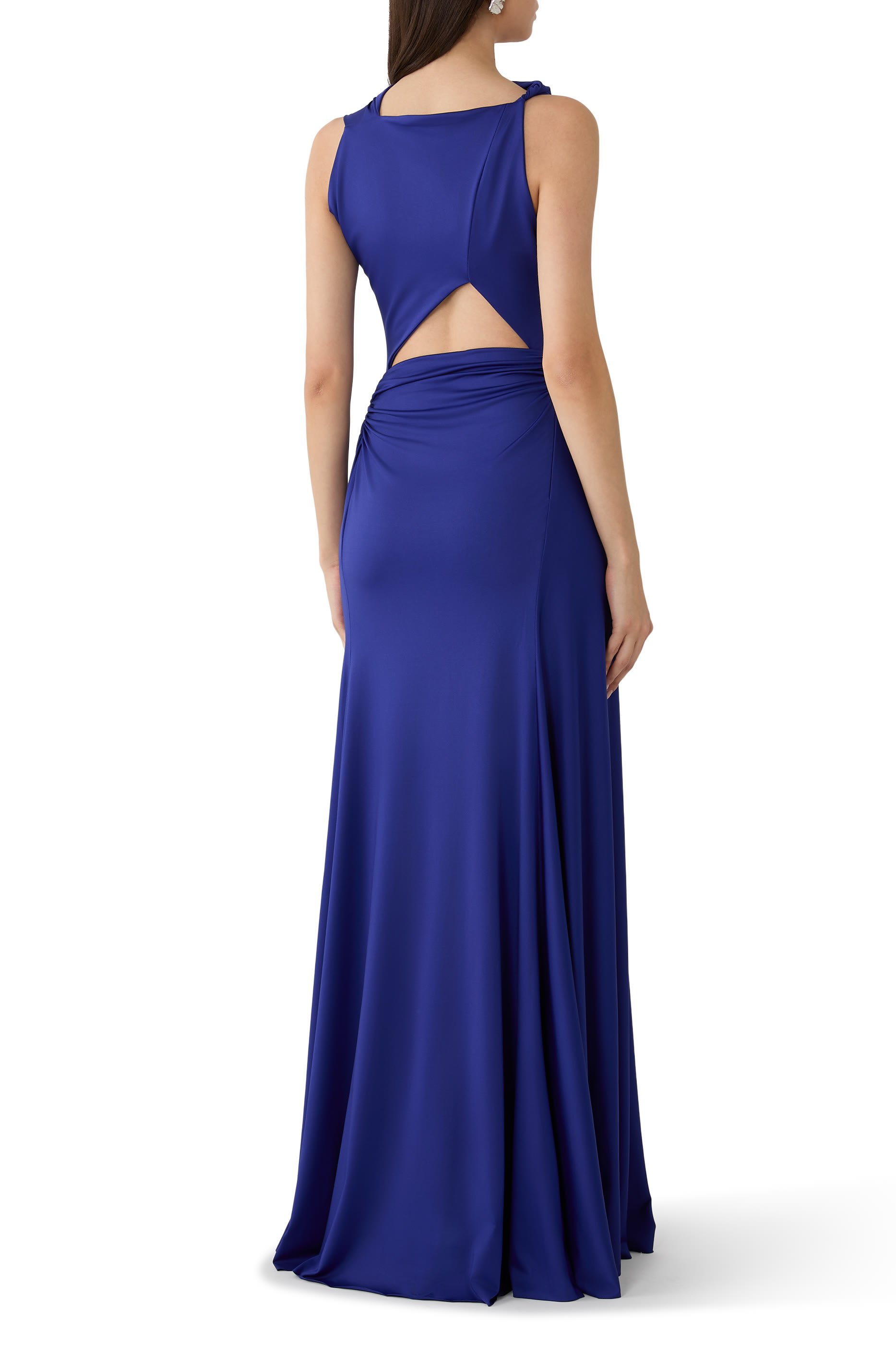 Sleeveless Draped Gown 
