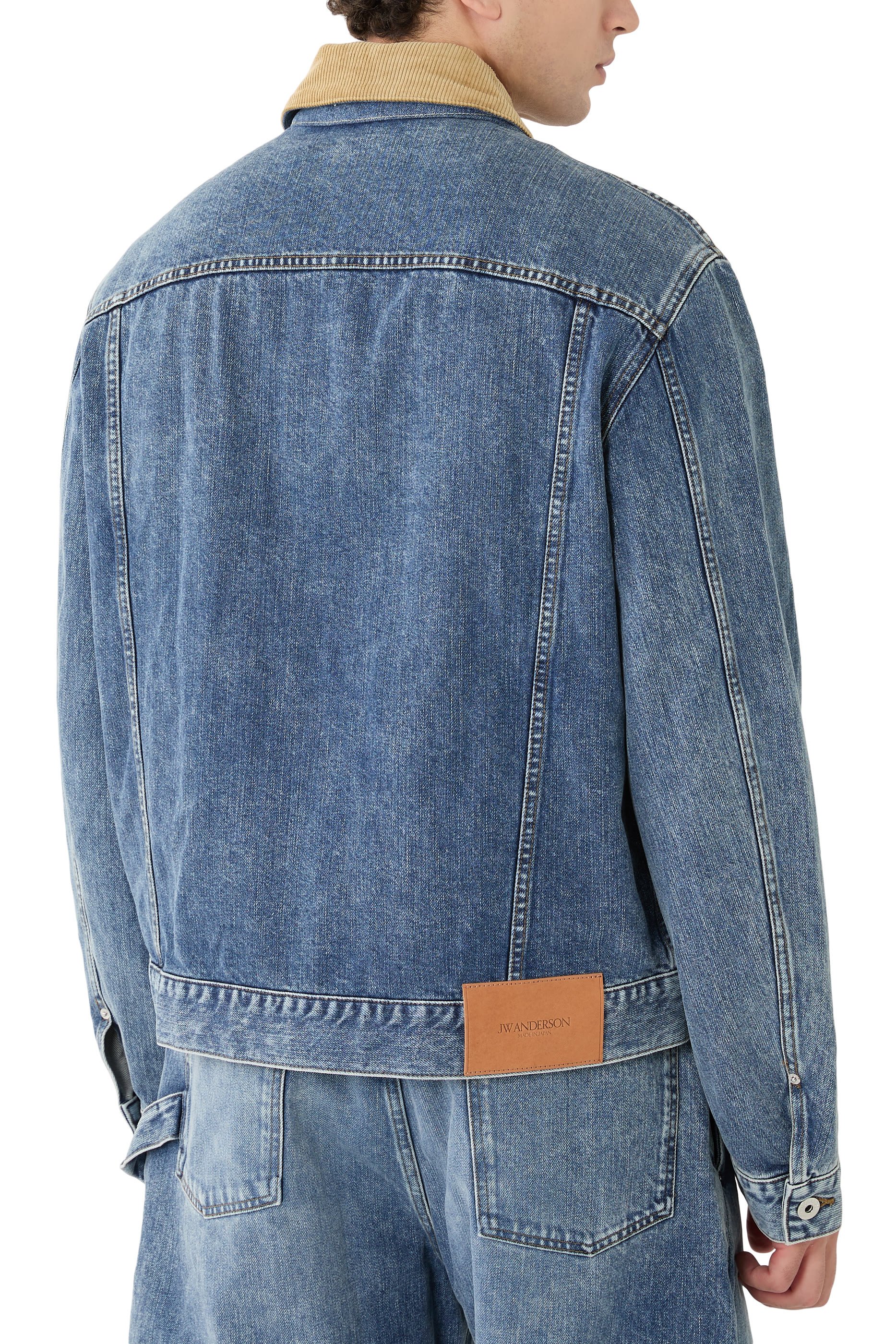 Corduroy Collar Denim Jacket