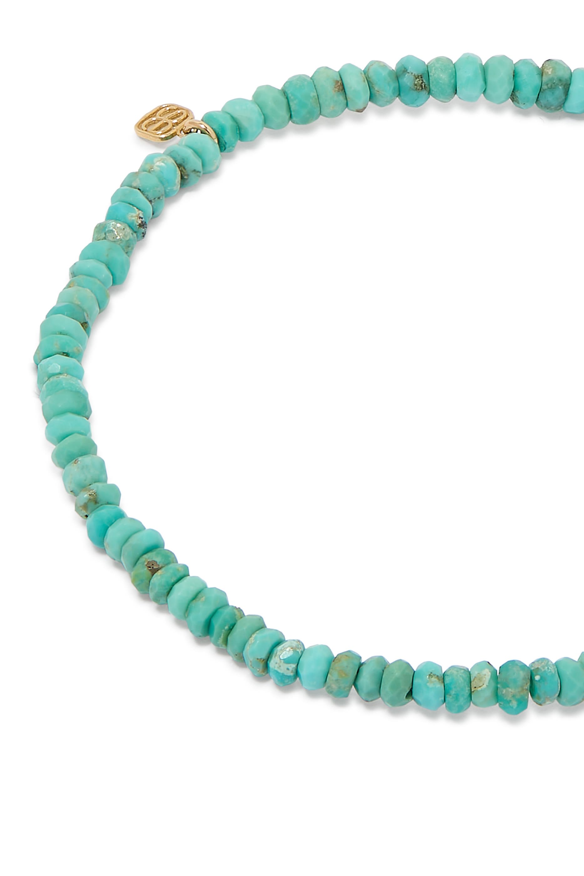 Playing Card Heart Charm Beaded Bracelet, 14k Yellow Gold & Onyx, Diamonds