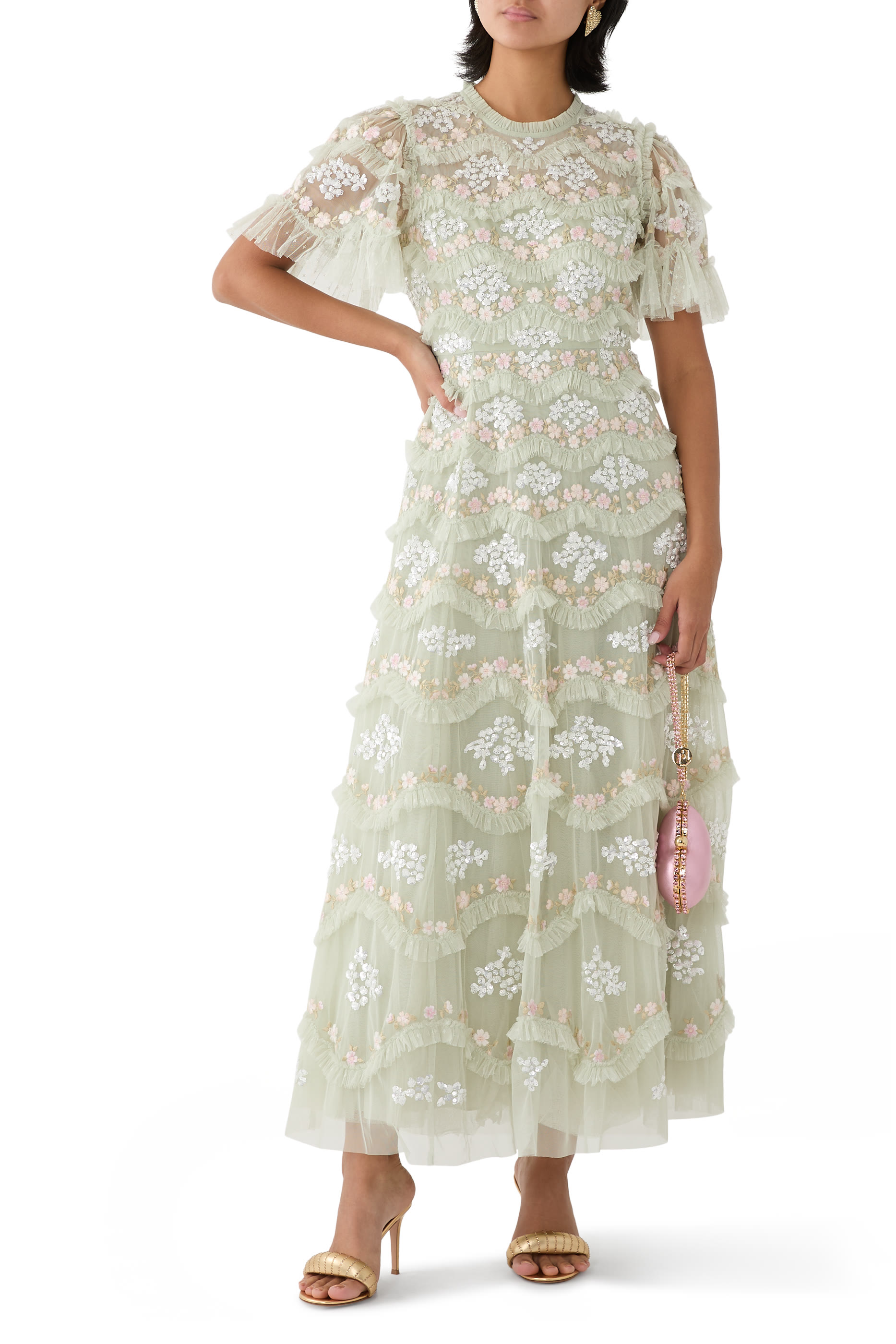 Daisy Wave Ankle Gown