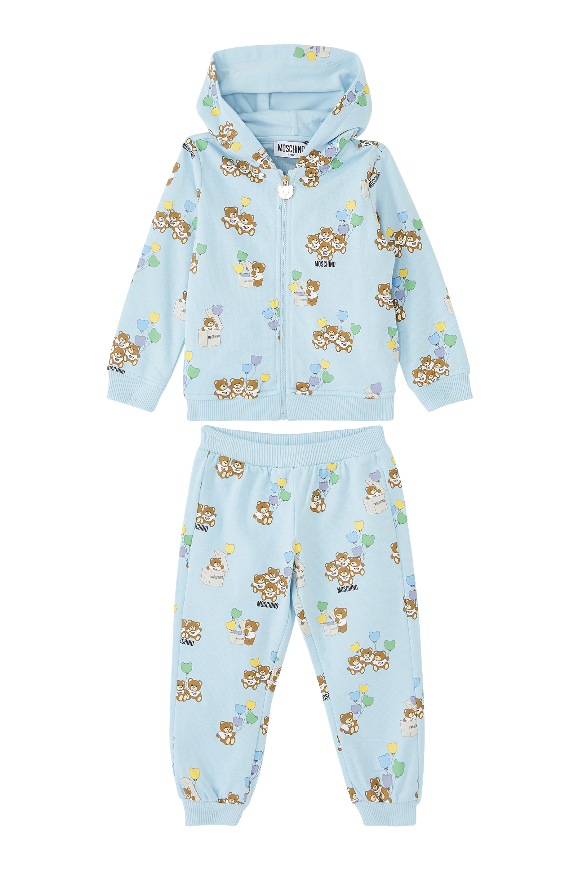 Kids Teddy Print Tracksuit Set