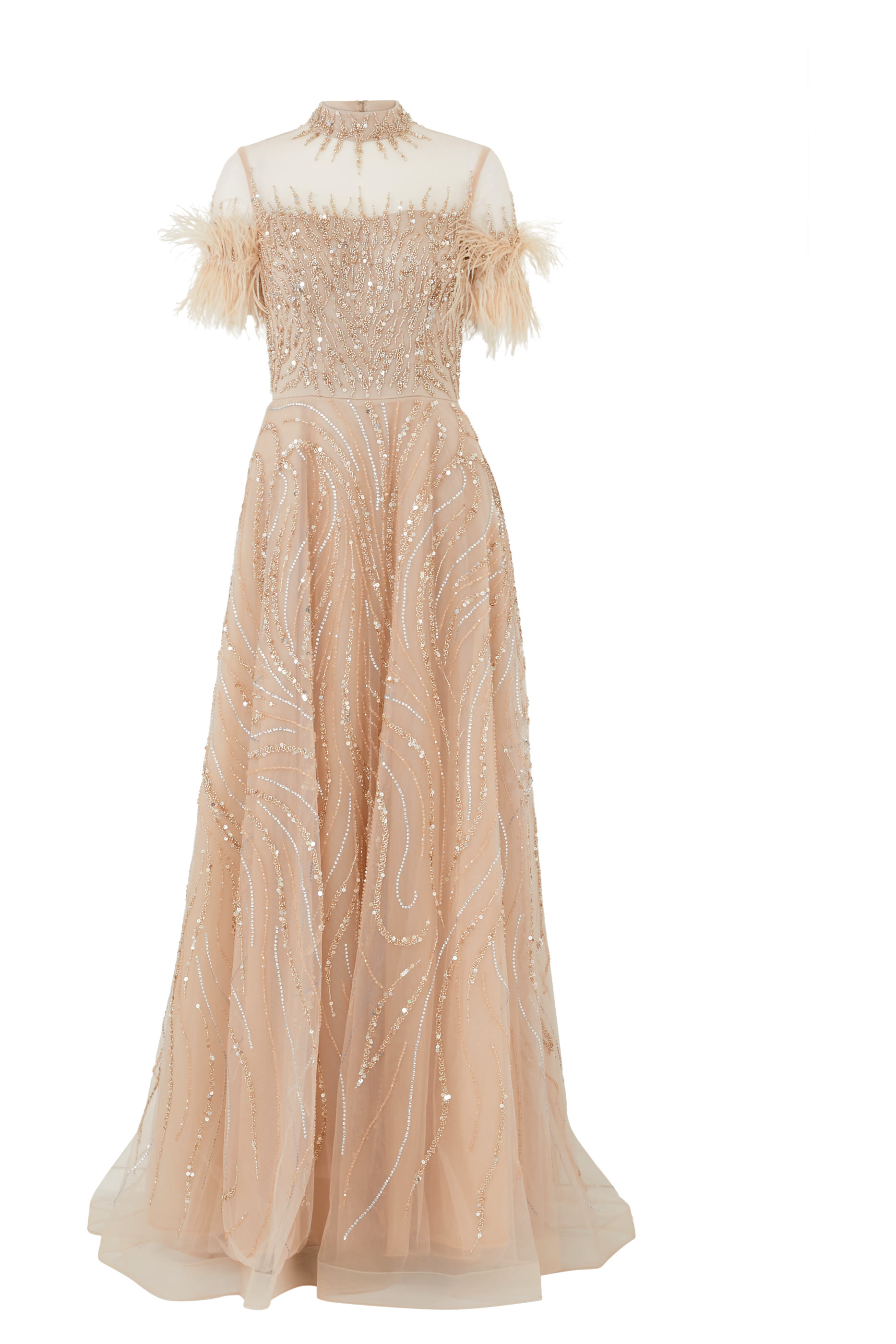Embellished Floor-Length Gown
