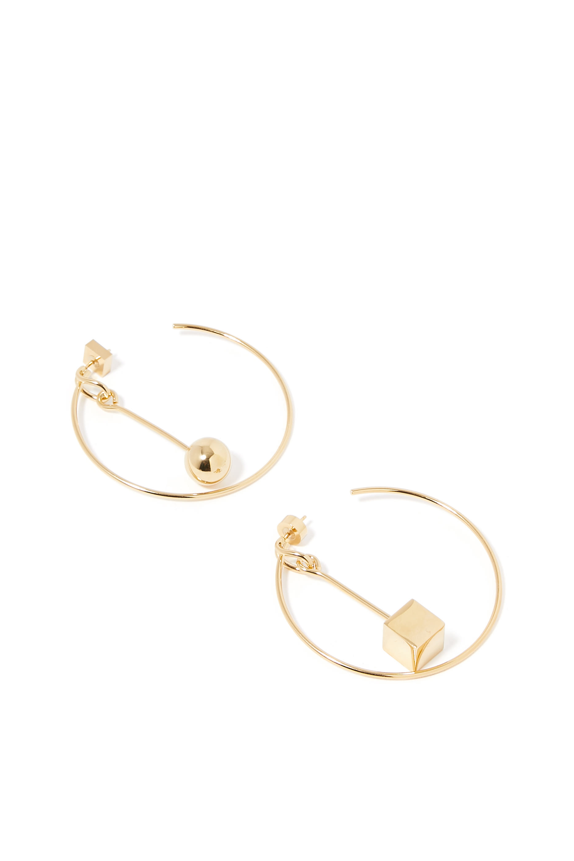 Les Cr&eacute;oles Nodo Asymmetric Hoop Earrings