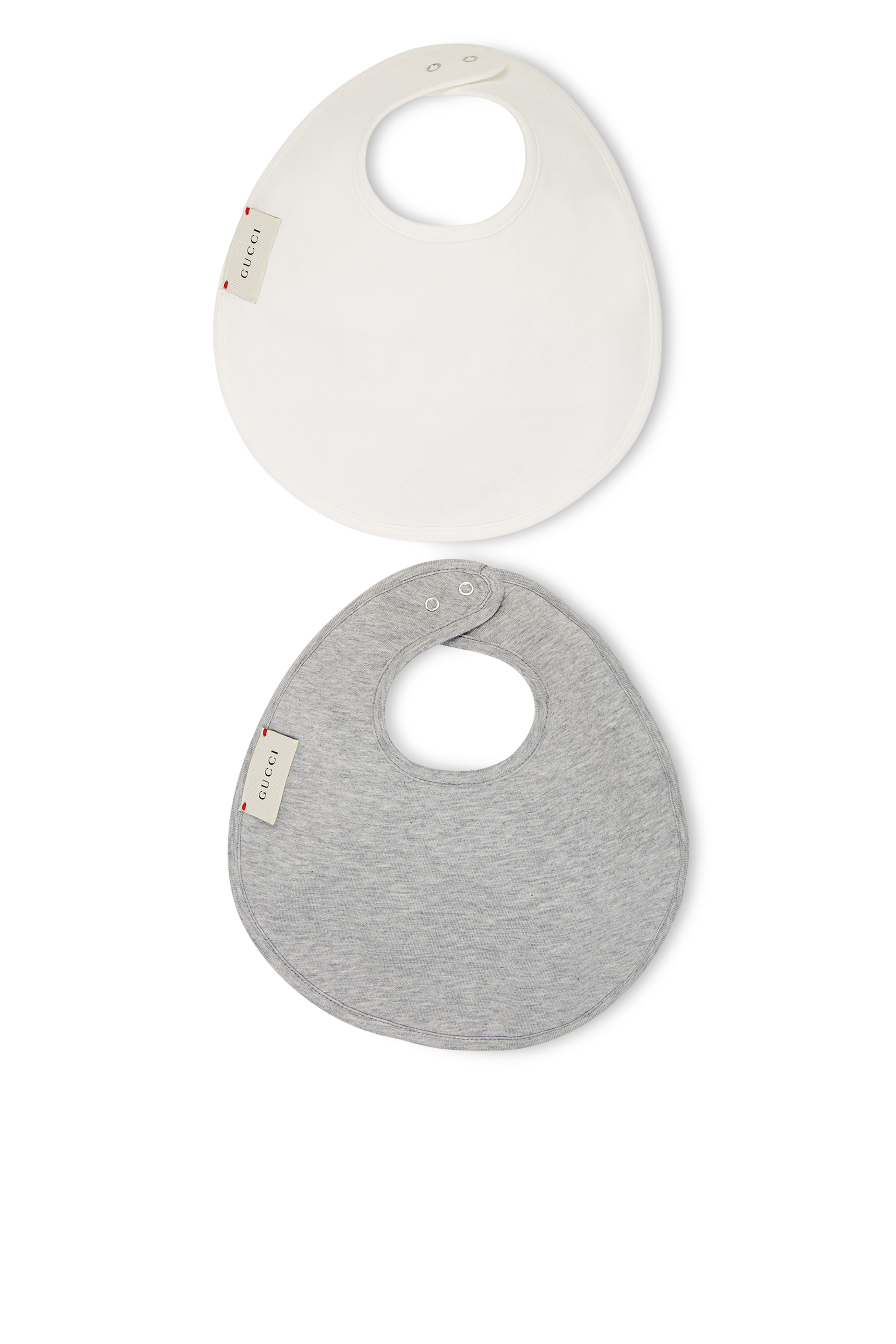 Logo Cotton Bib, Set of Two