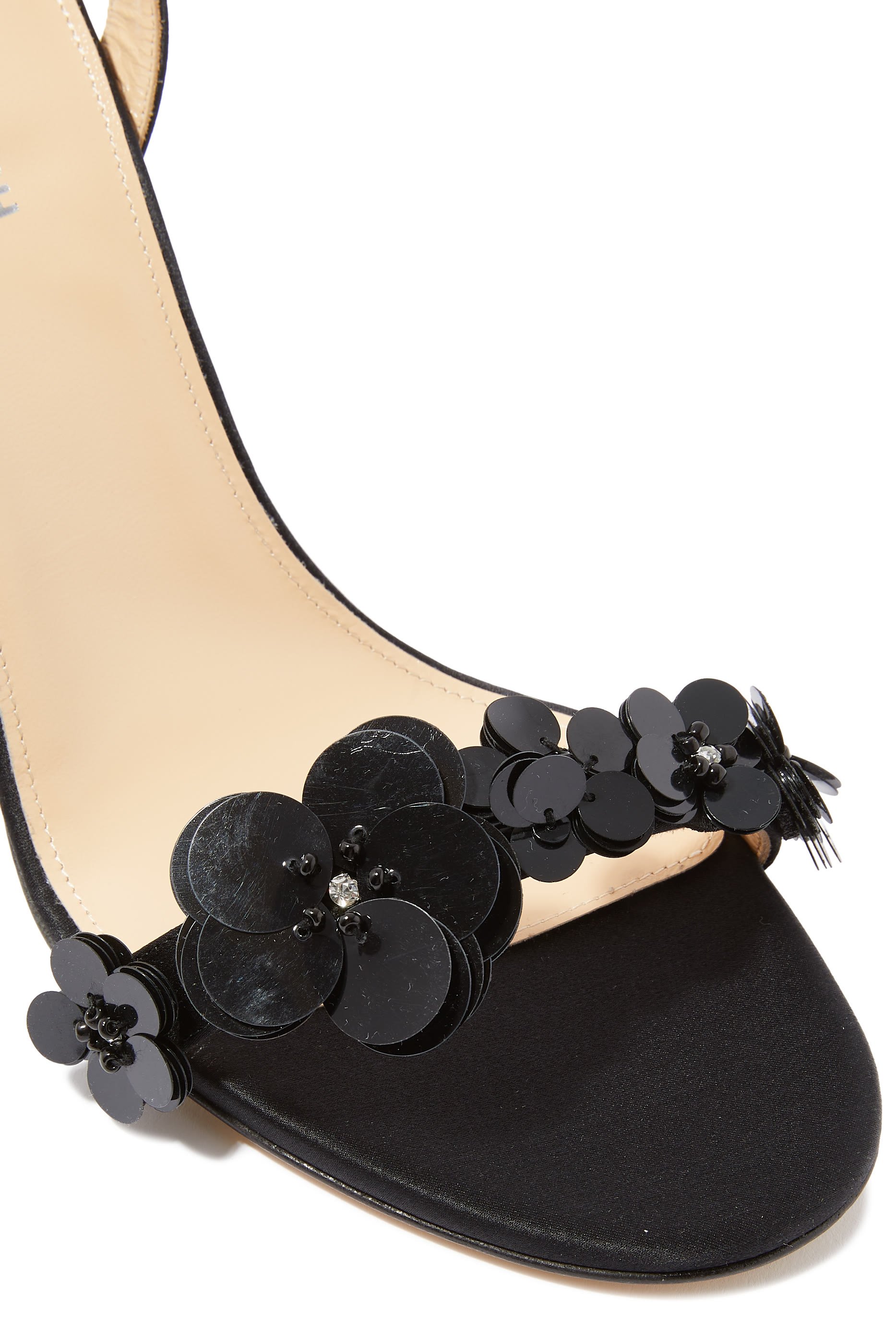 Sequin Flower 95 Sandals