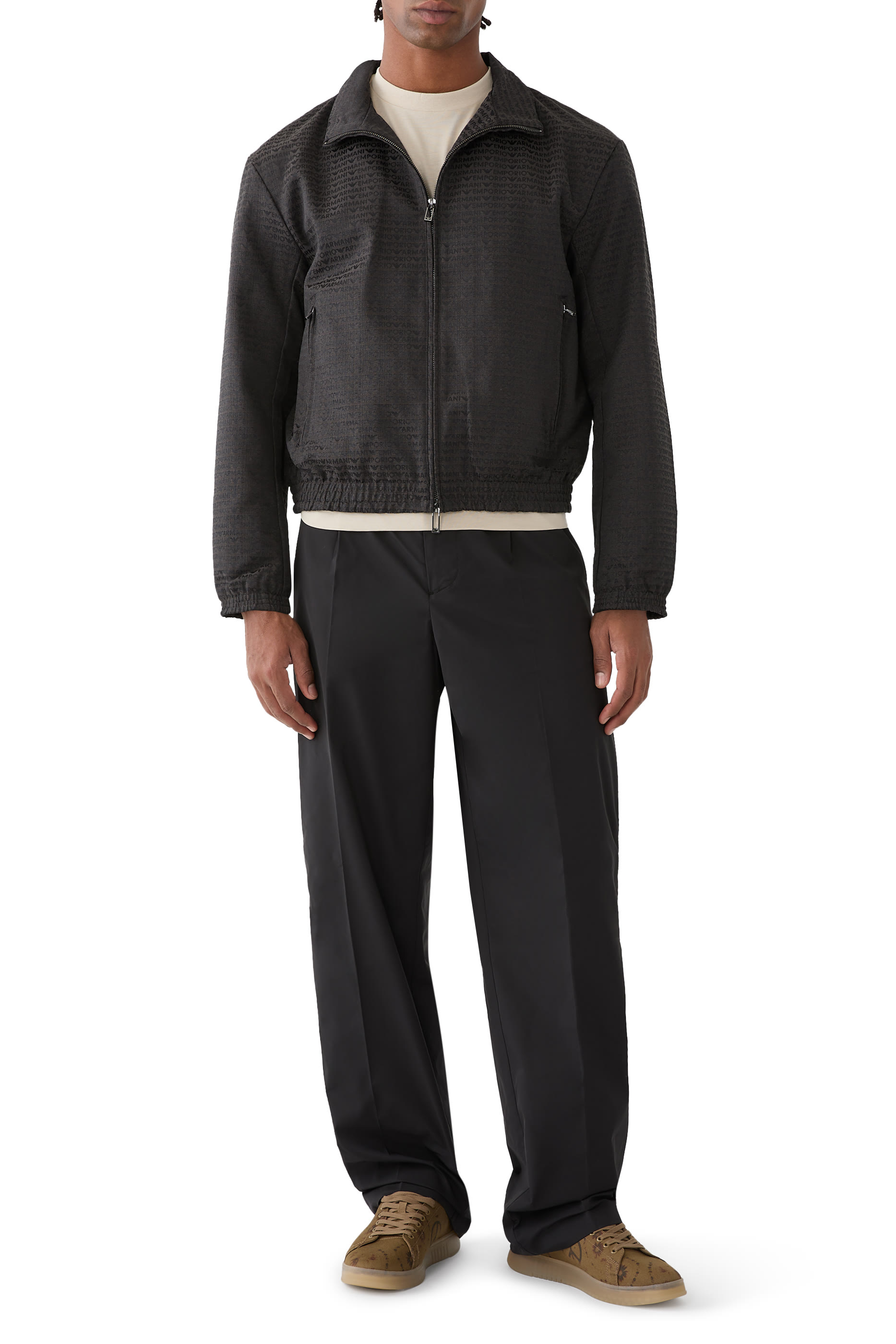 All-Over Jacquard Logo Blouson