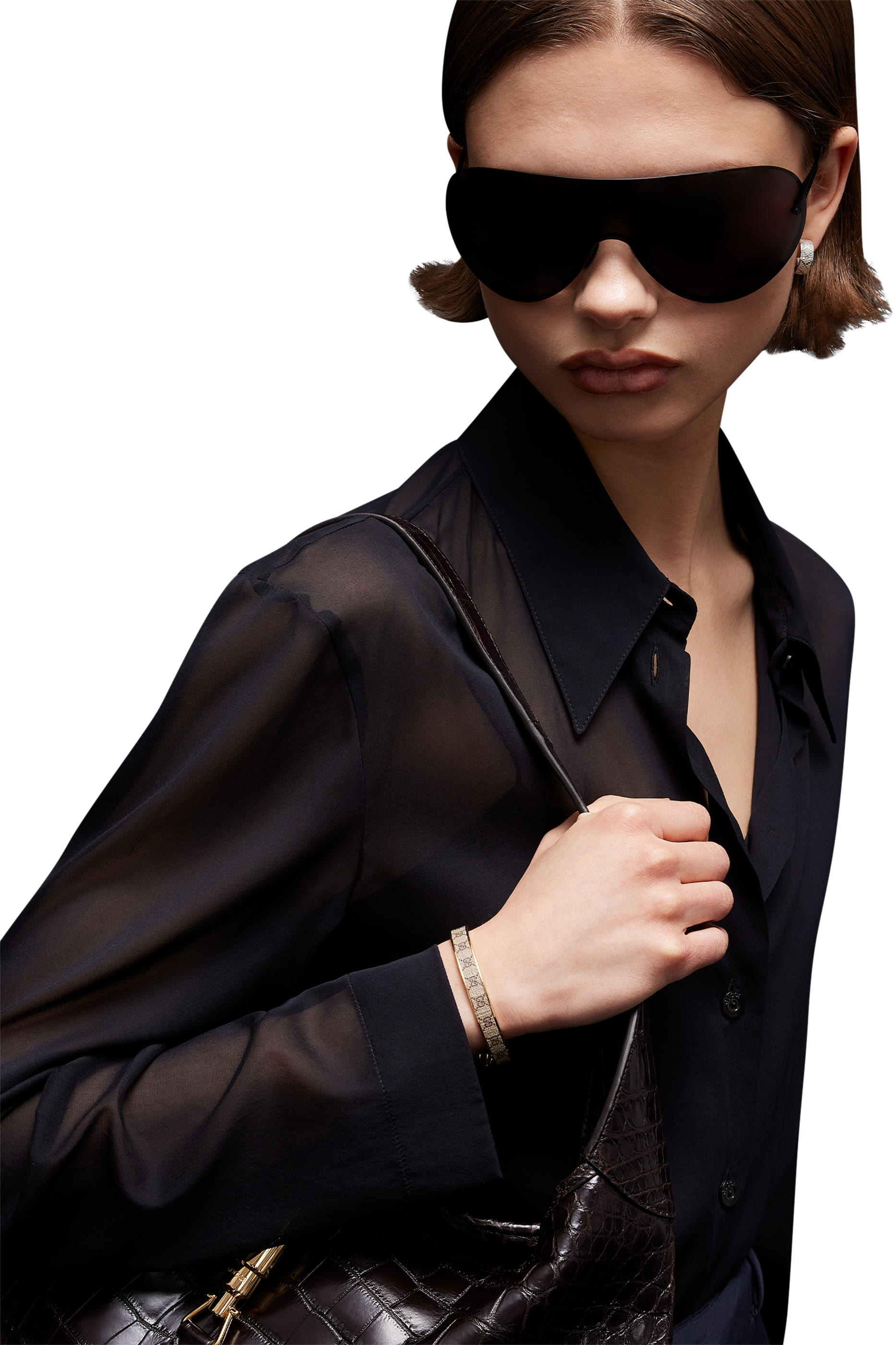 Bangle Bracelet with Double G Charm