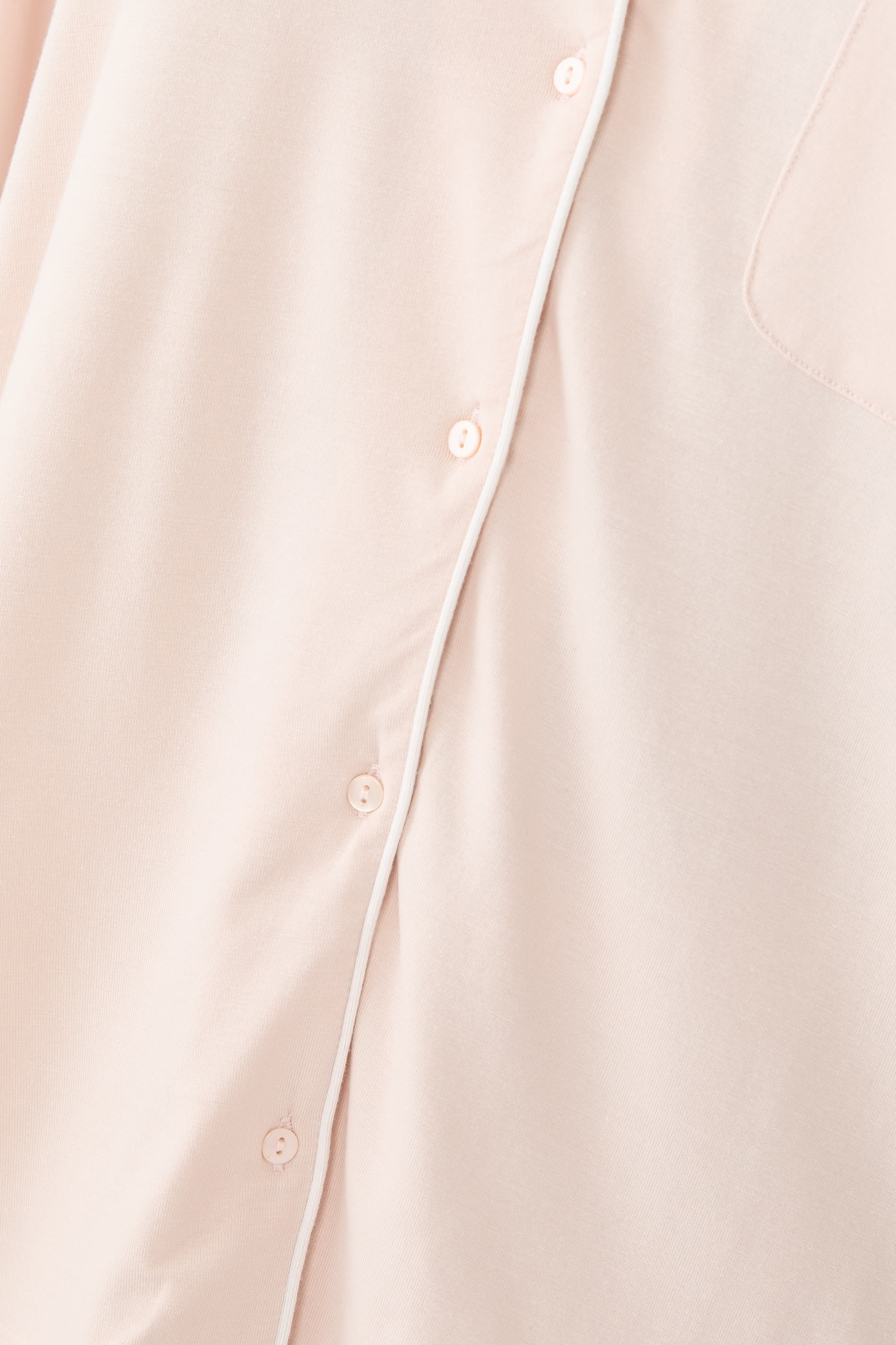 Cooling Jersey Relaxed Piped Pajama Set 