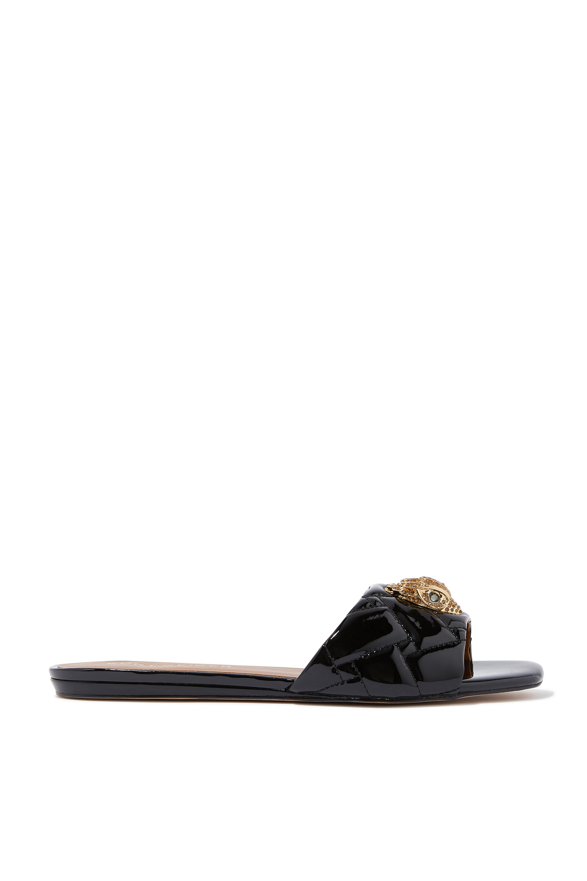 Kensington Flat Leather Mule Sandals