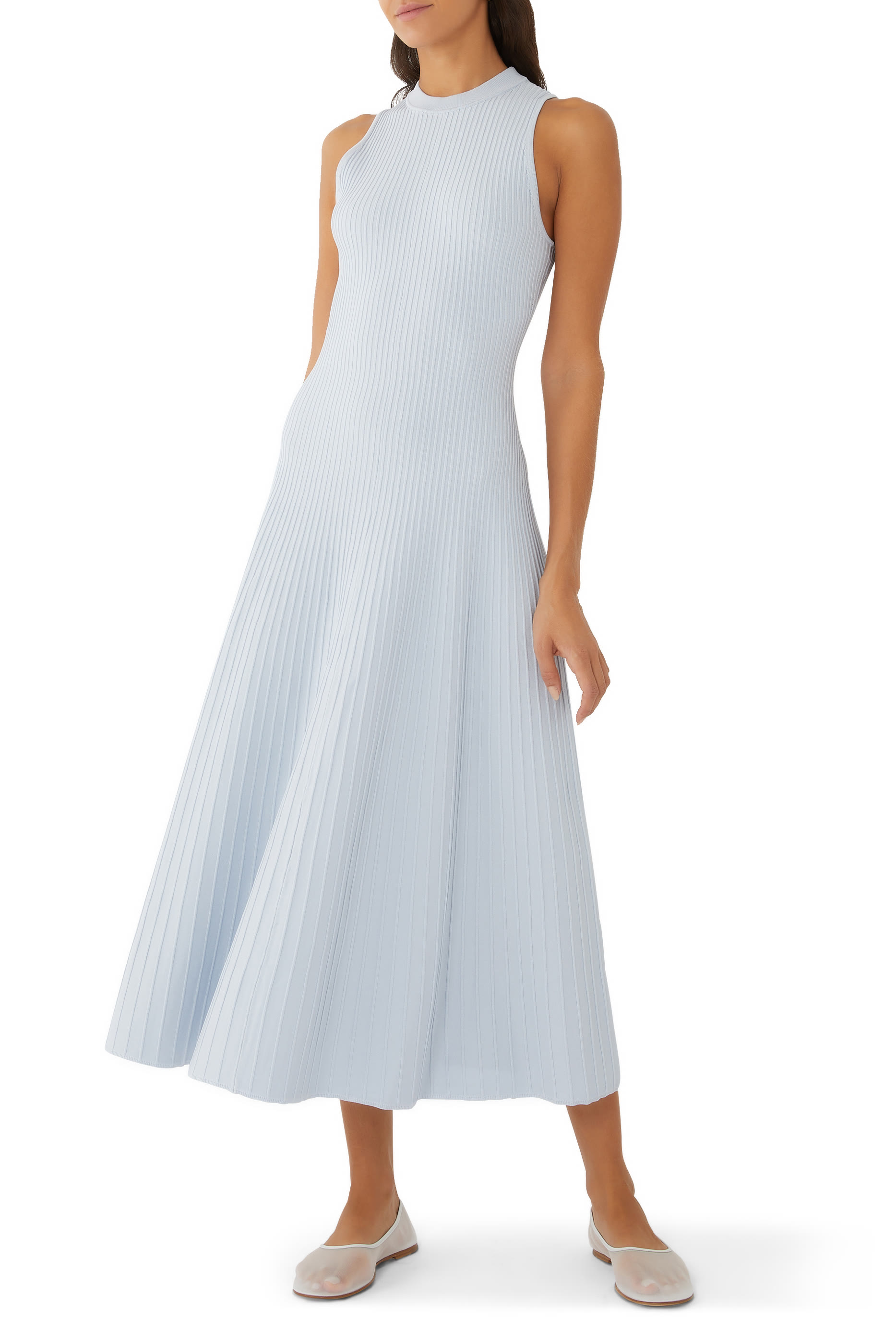 Sleeveless Mock Neck Knit Dress