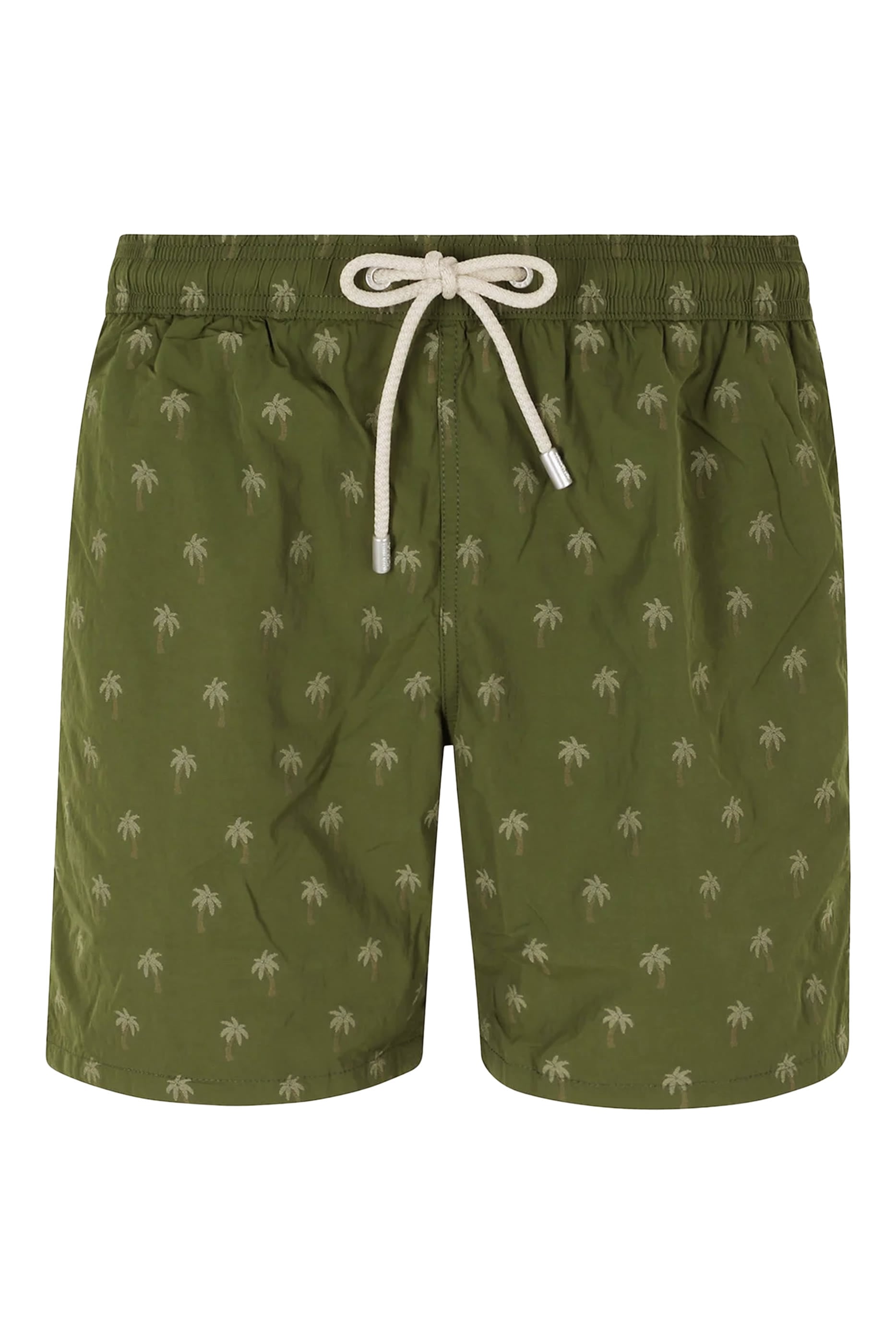 Patmos the Riviera with All Over Palm Jacquard Mid-Length Swim Shorts 