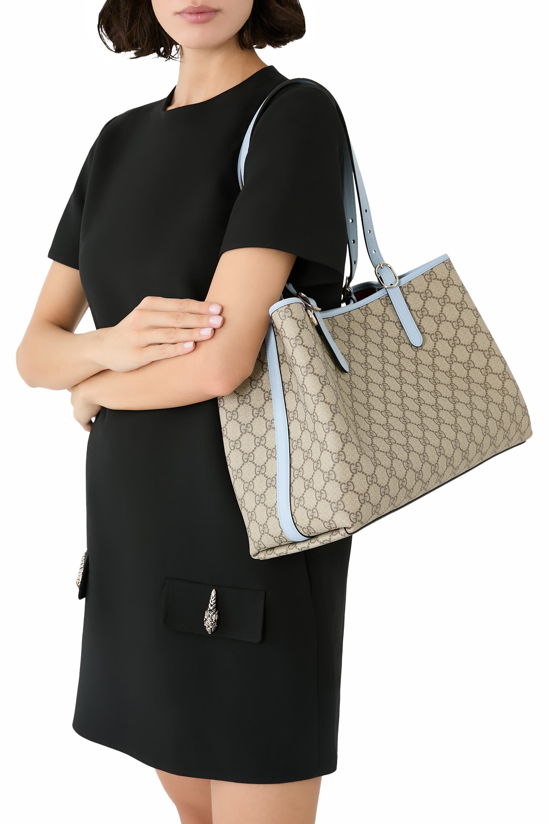 GG Emblem Large Tote Bag