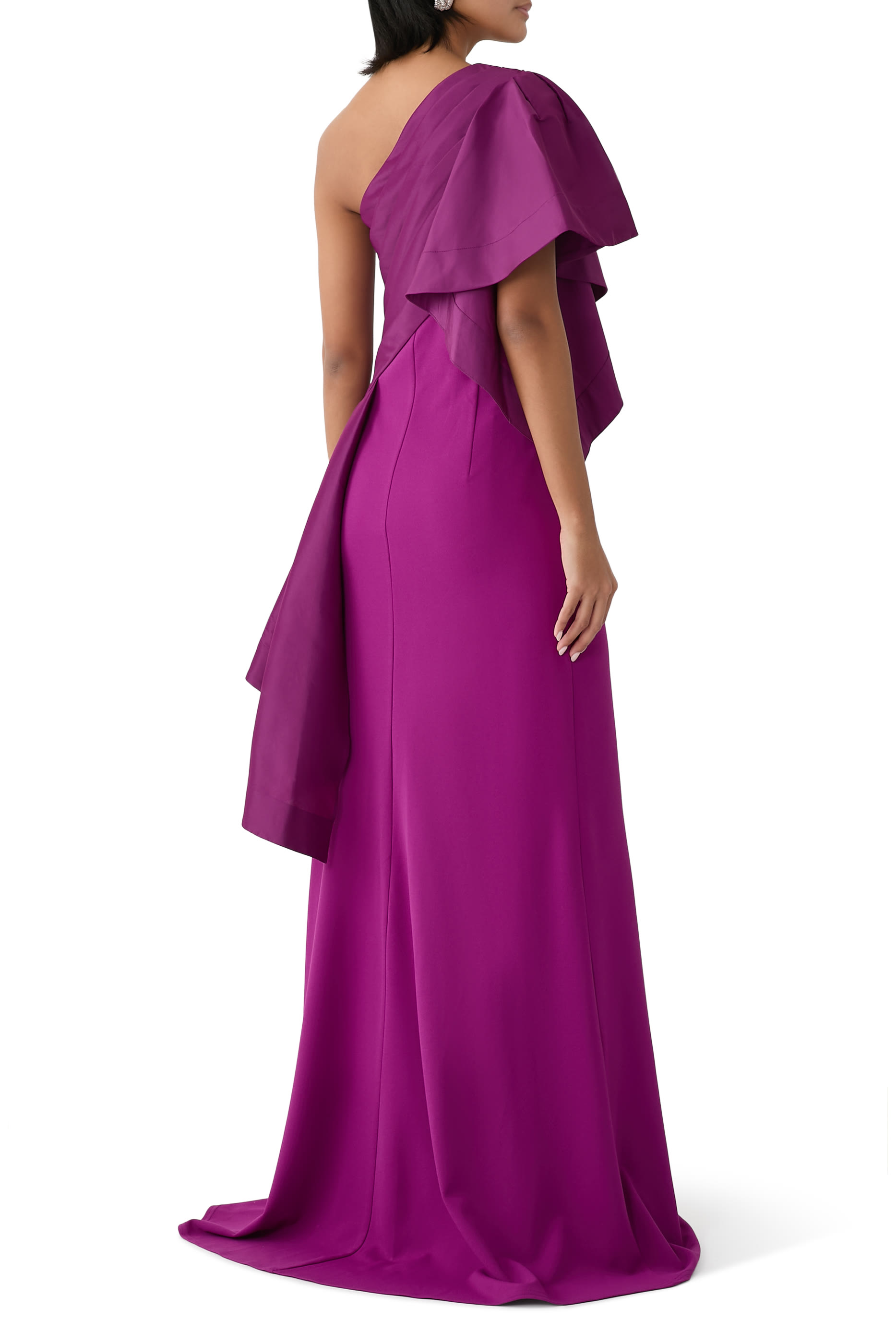 Santa Fe Draped Flounce Gown