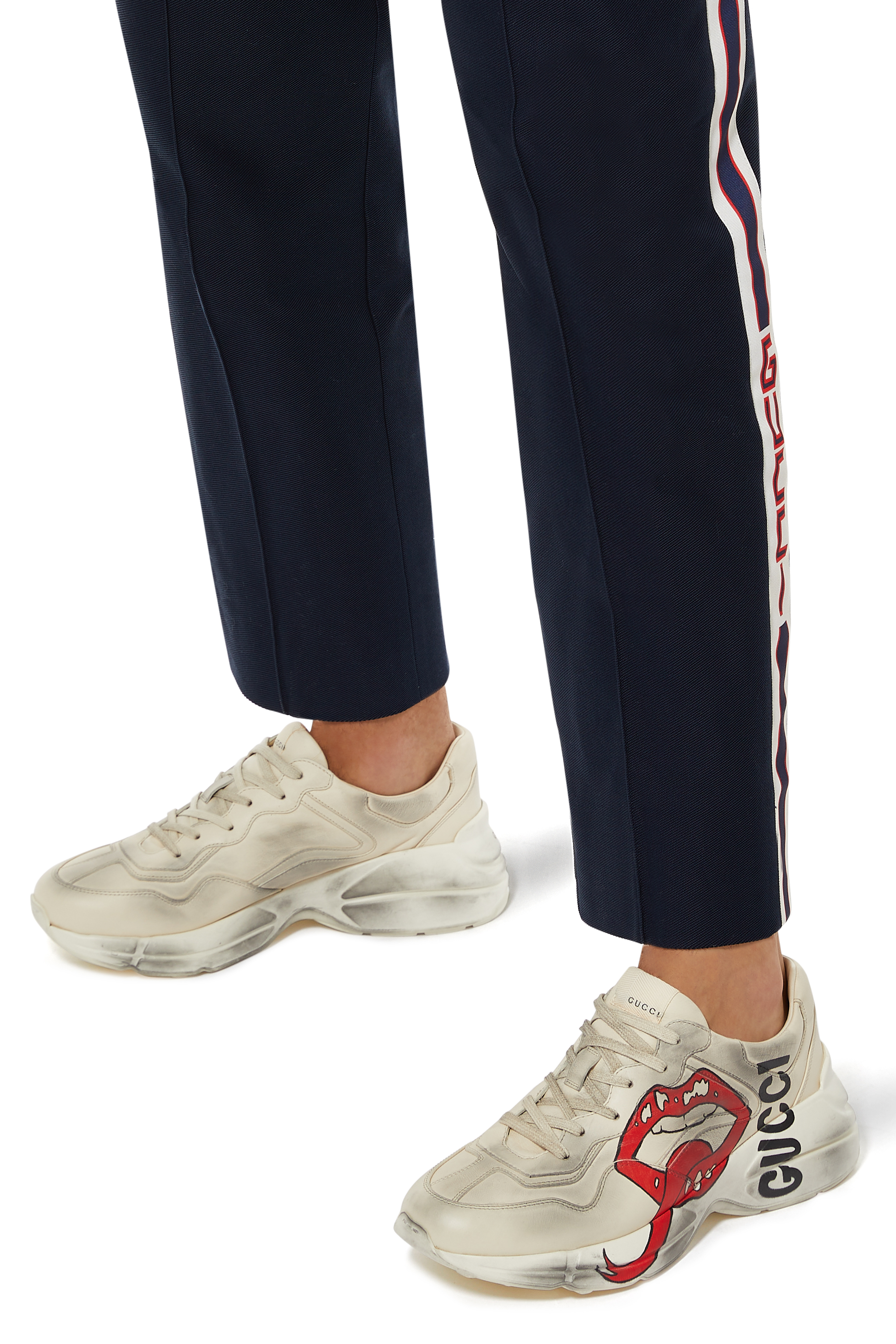 Rhyton Mouth Print Sneakers