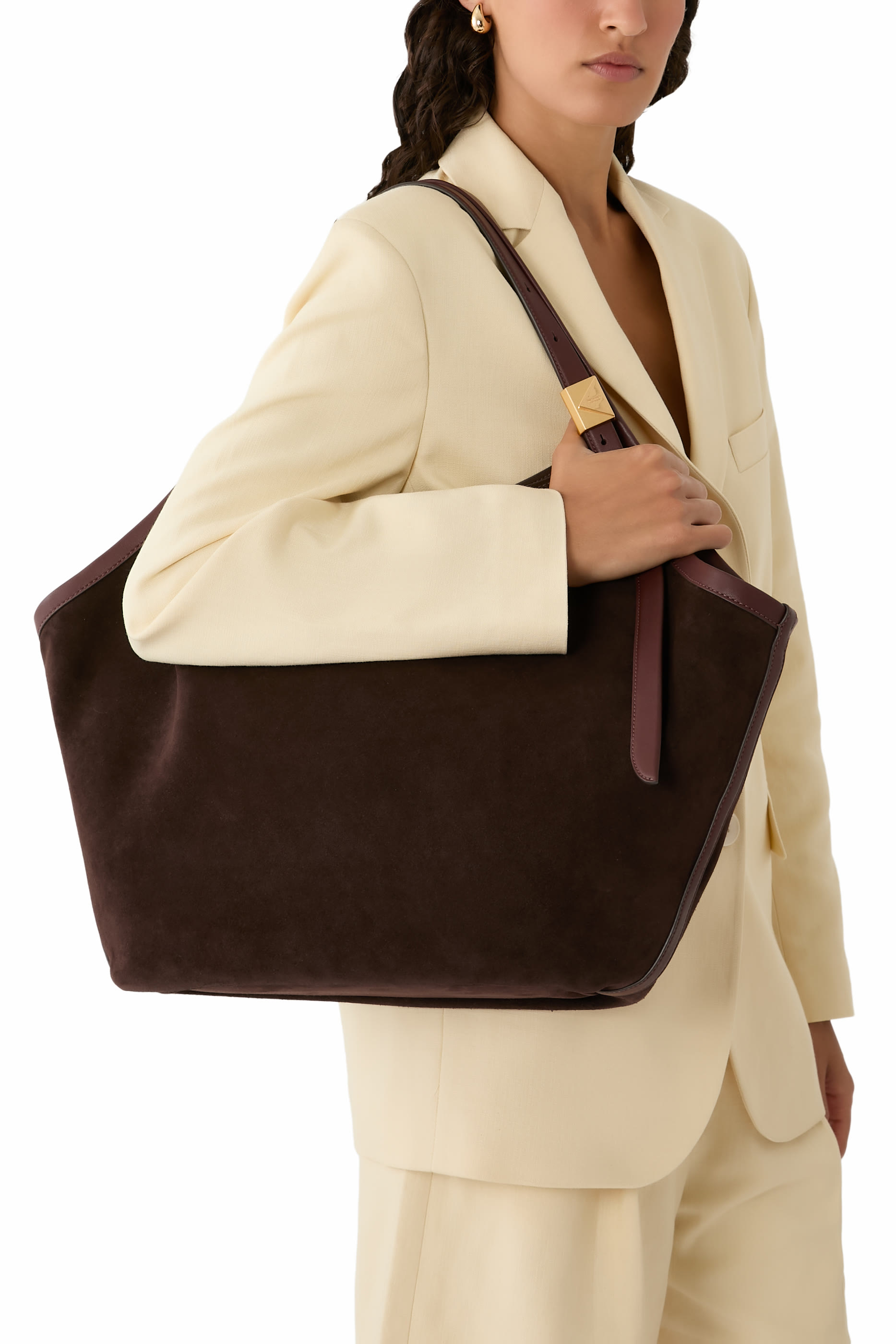 Deco Suede Large Tulip Tote 